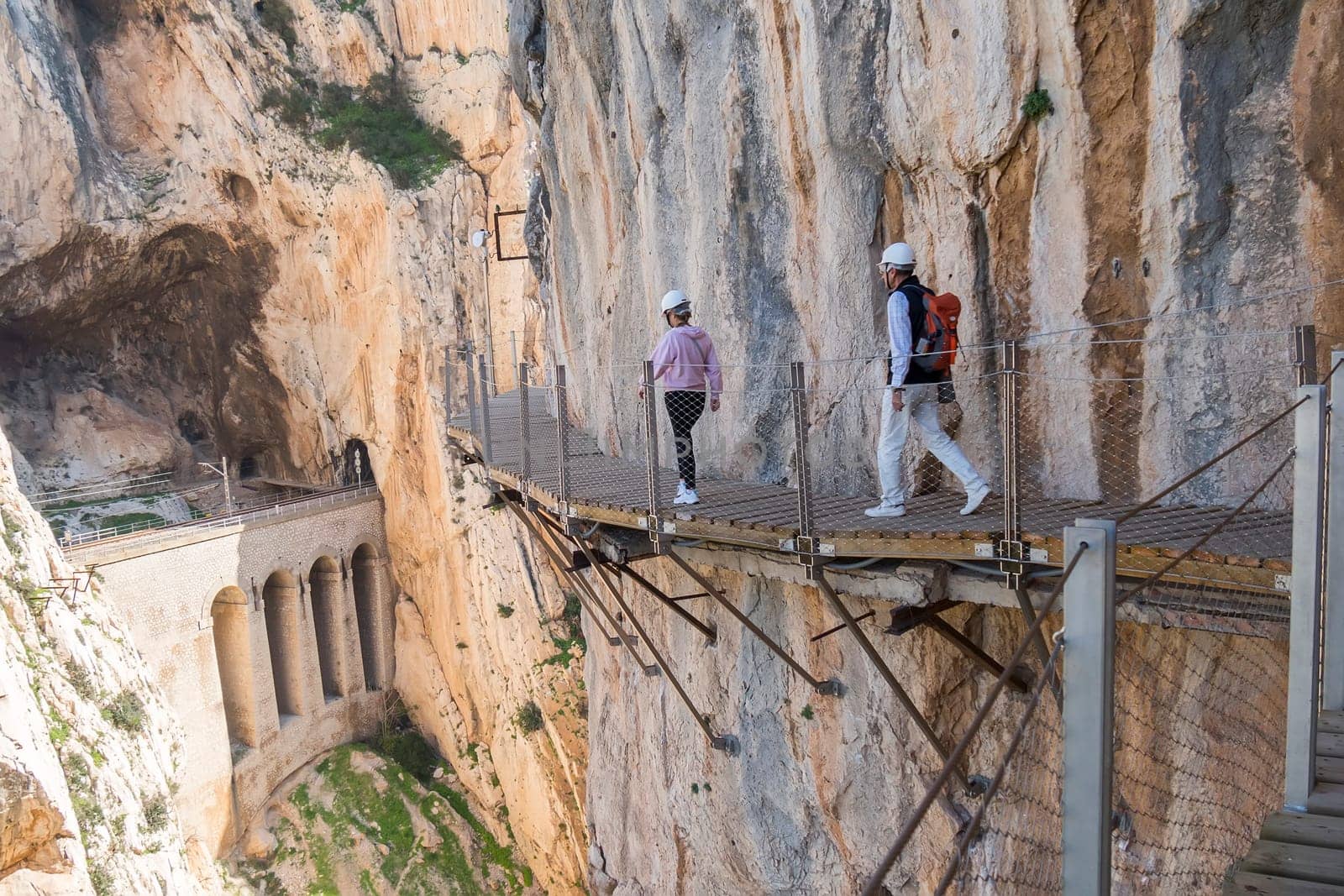 'El Caminito del Rey' (King's Little Path), World's Most Dangerous Footpath reopened in May 2015. Ardales (Malaga), Spain.