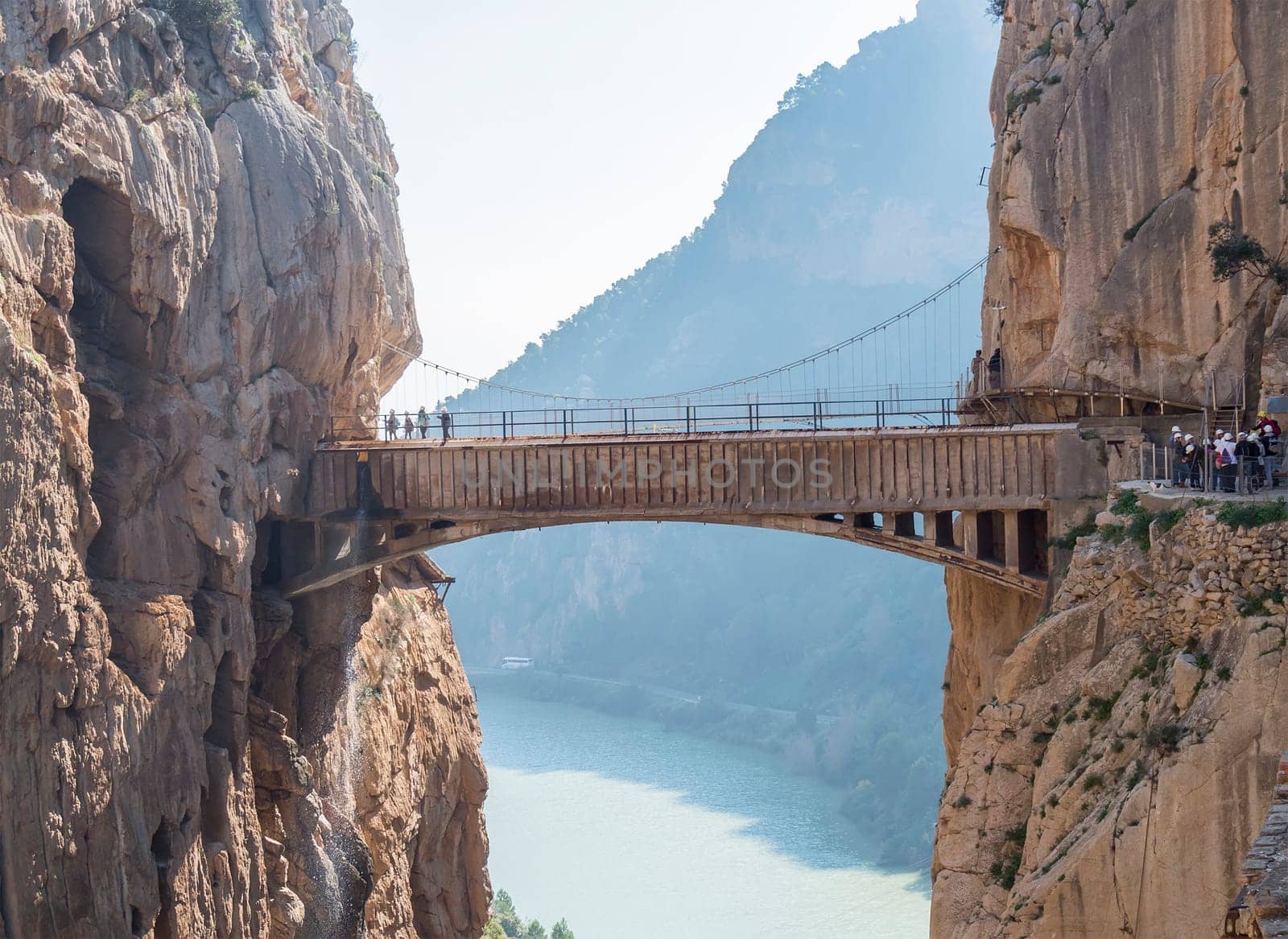 'El Caminito del Rey' (King's Little Path), World's Most Dangerous Footpath reopened in May 2015. Ardales (Malaga), Spain.