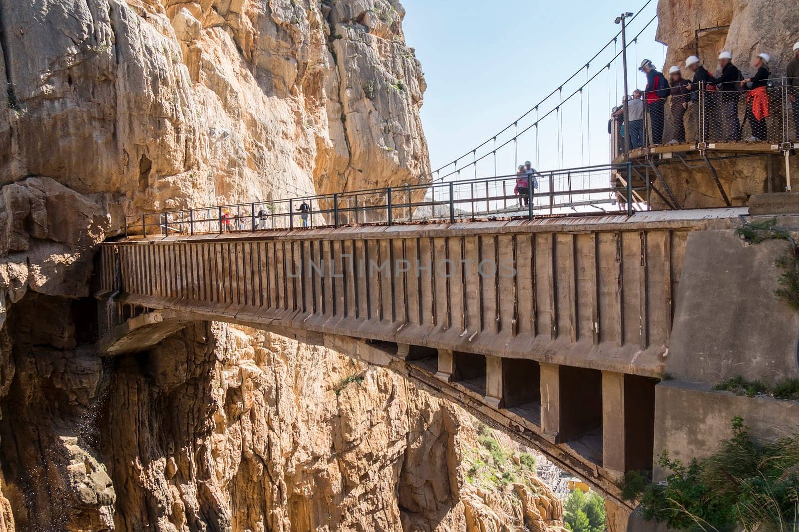 'El Caminito del Rey' (King's Little Path), World's Most Dangerous Footpath reopened in May 2015. Ardales (Malaga), Spain.