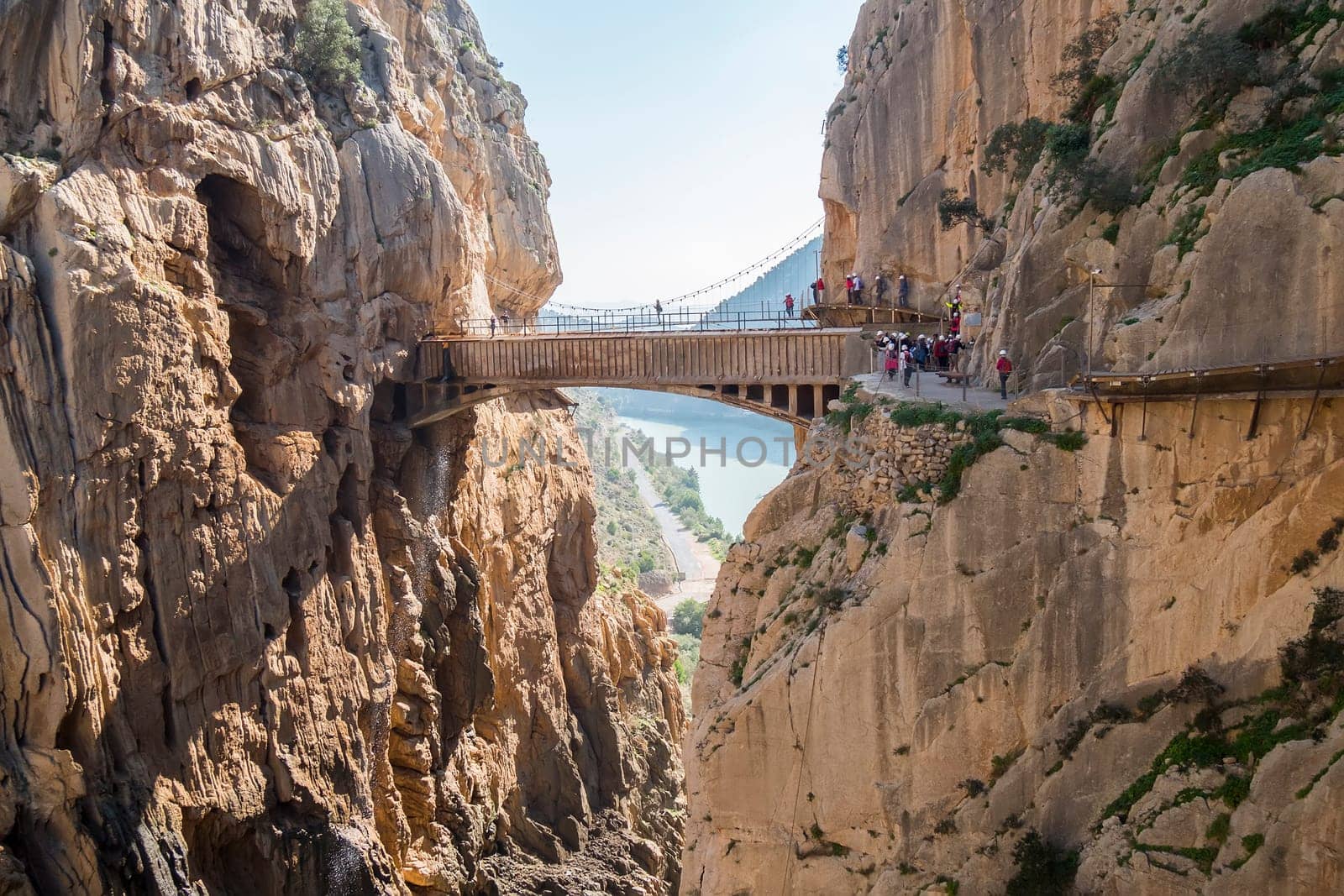 'El Caminito del Rey' (King's Little Path), World's Most Dangerous Footpath reopened in May 2015. Ardales (Malaga), Spain.