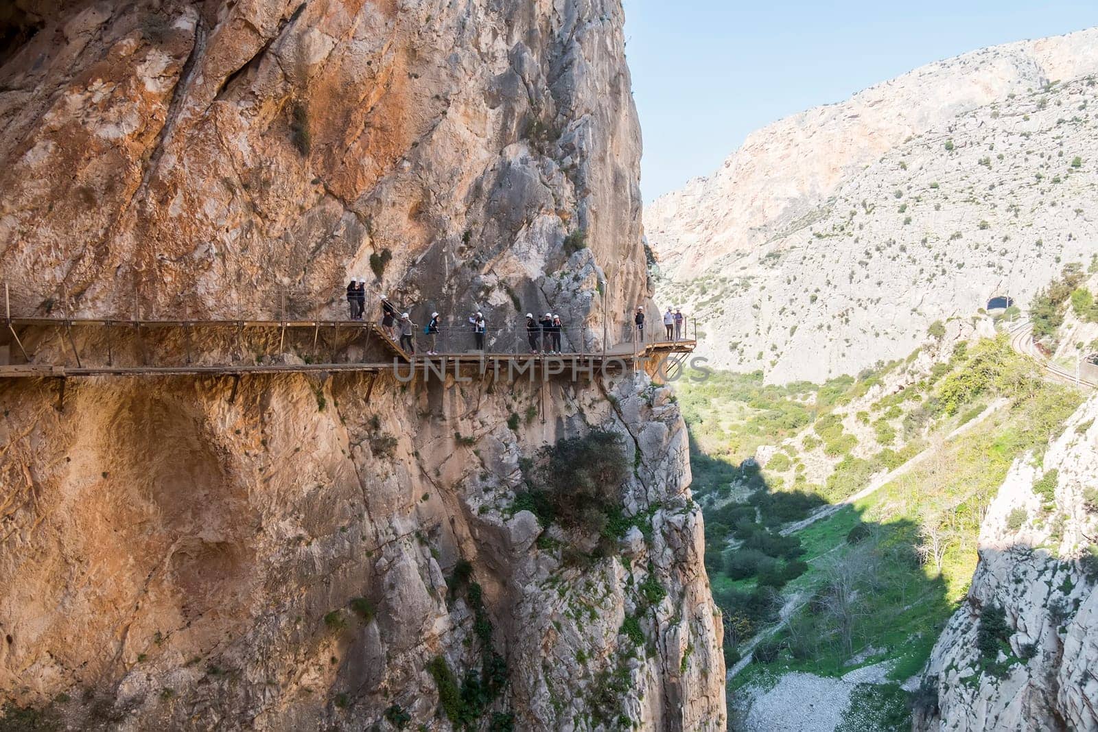 'El Caminito del Rey' (King's Little Path), World's Most Dangerous Footpath reopened in May 2015. Ardales (Malaga), Spain.