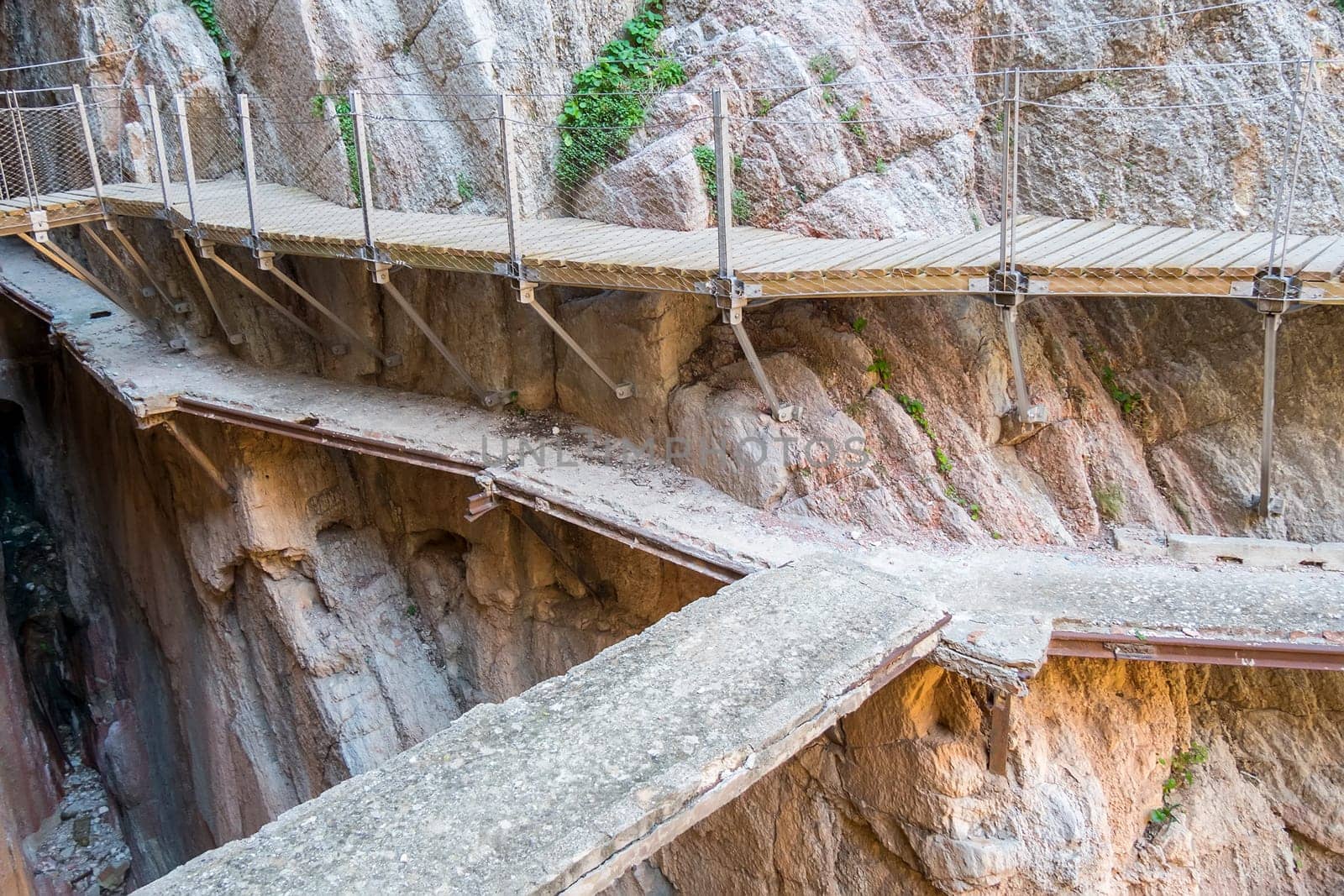 'El Caminito del Rey' (King's Little Path), World's Most Dangerous Footpath reopened in May 2015. Ardales (Malaga), Spain.