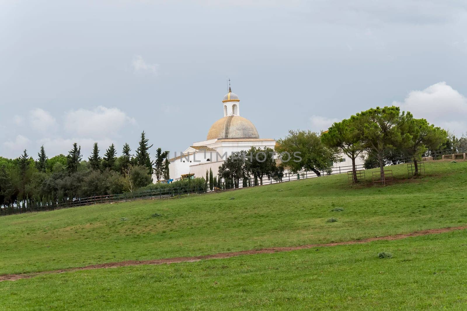 House in the country, farmland, landscape