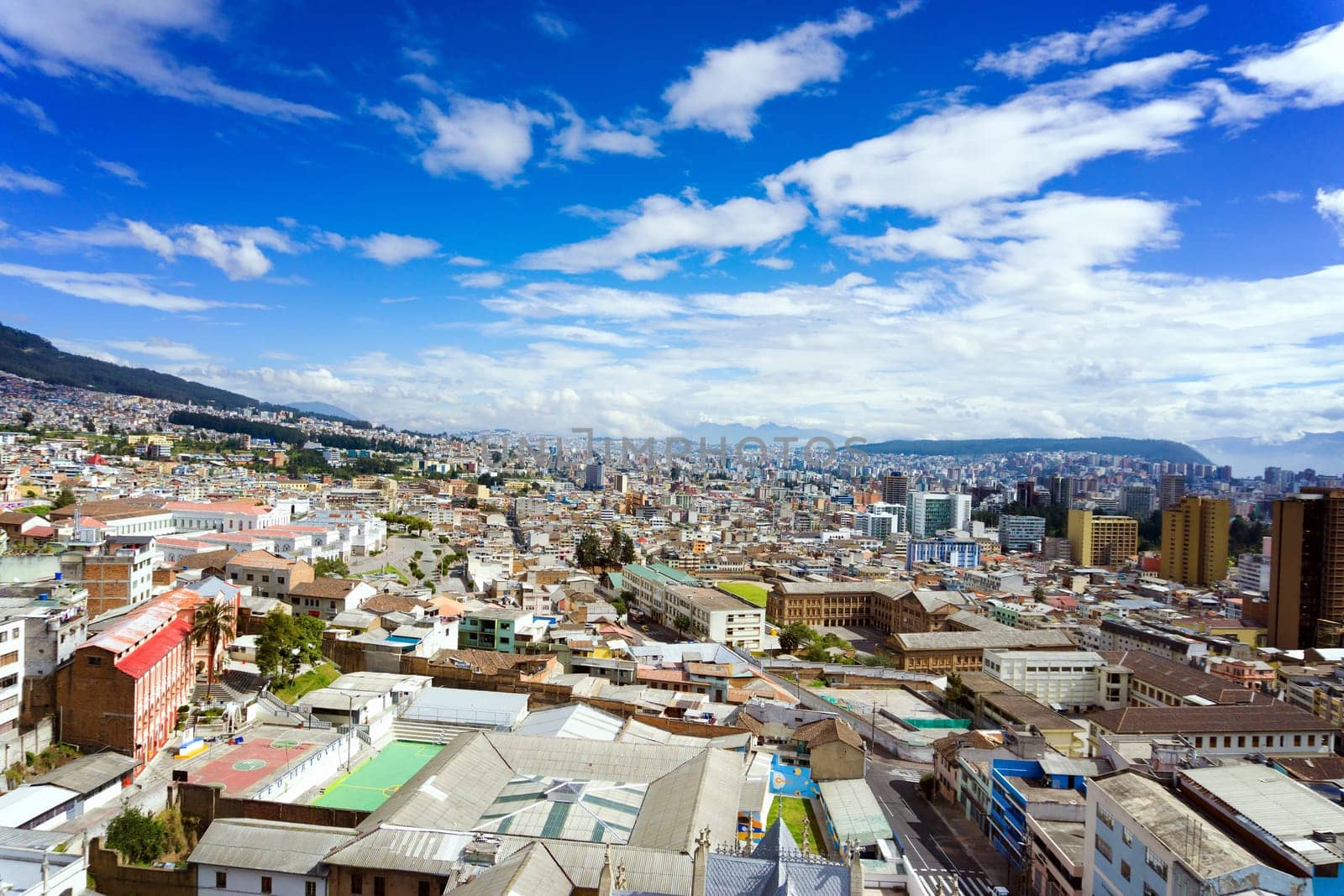 Cityscape view of Quito, Ecuador