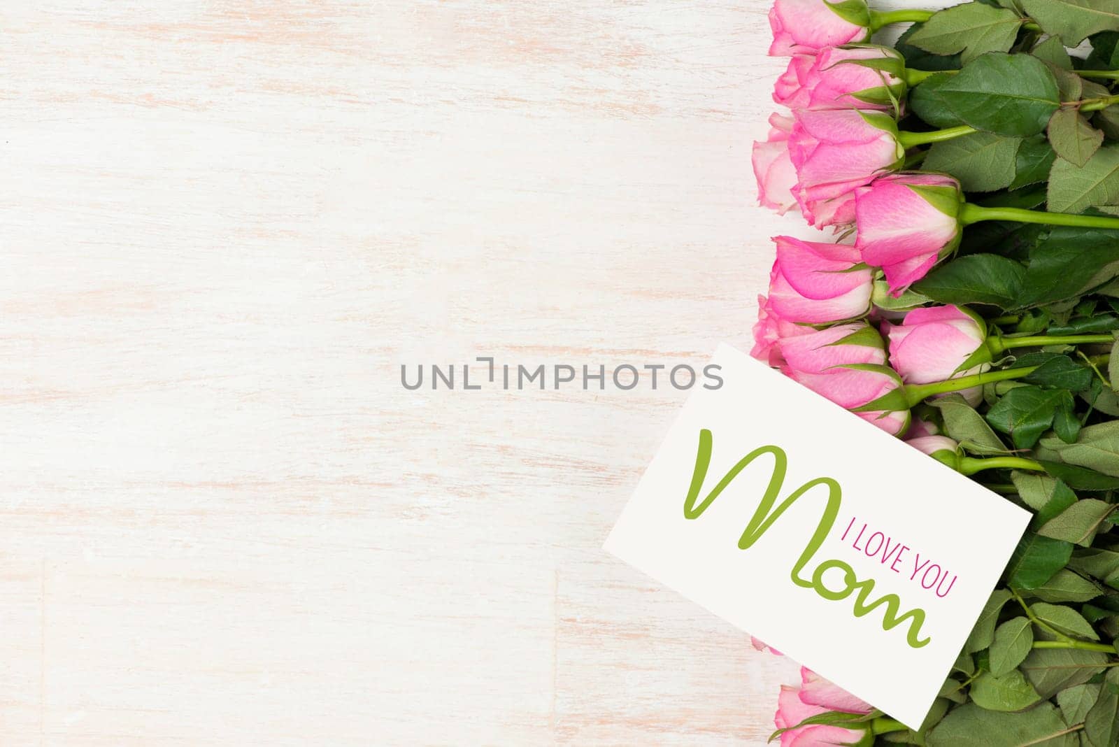 View from above. Background for Mothers Day.