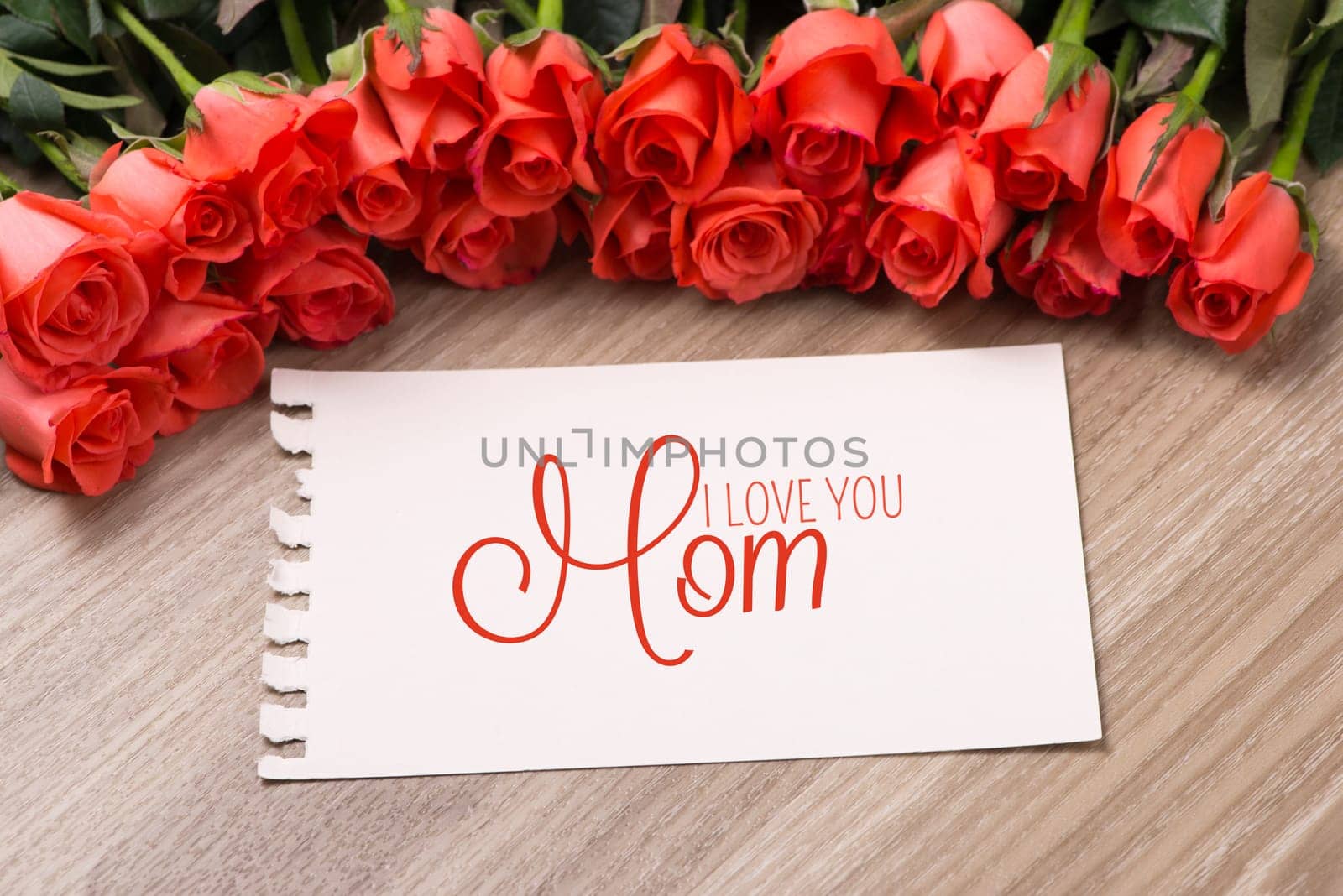 View from above. Background for Mothers Day.