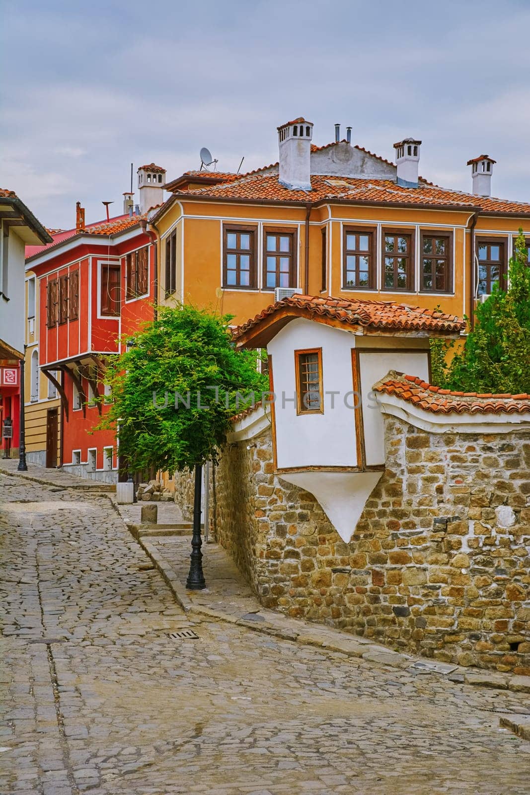 Street of an Old Town of Plovdiv, Bulgaria