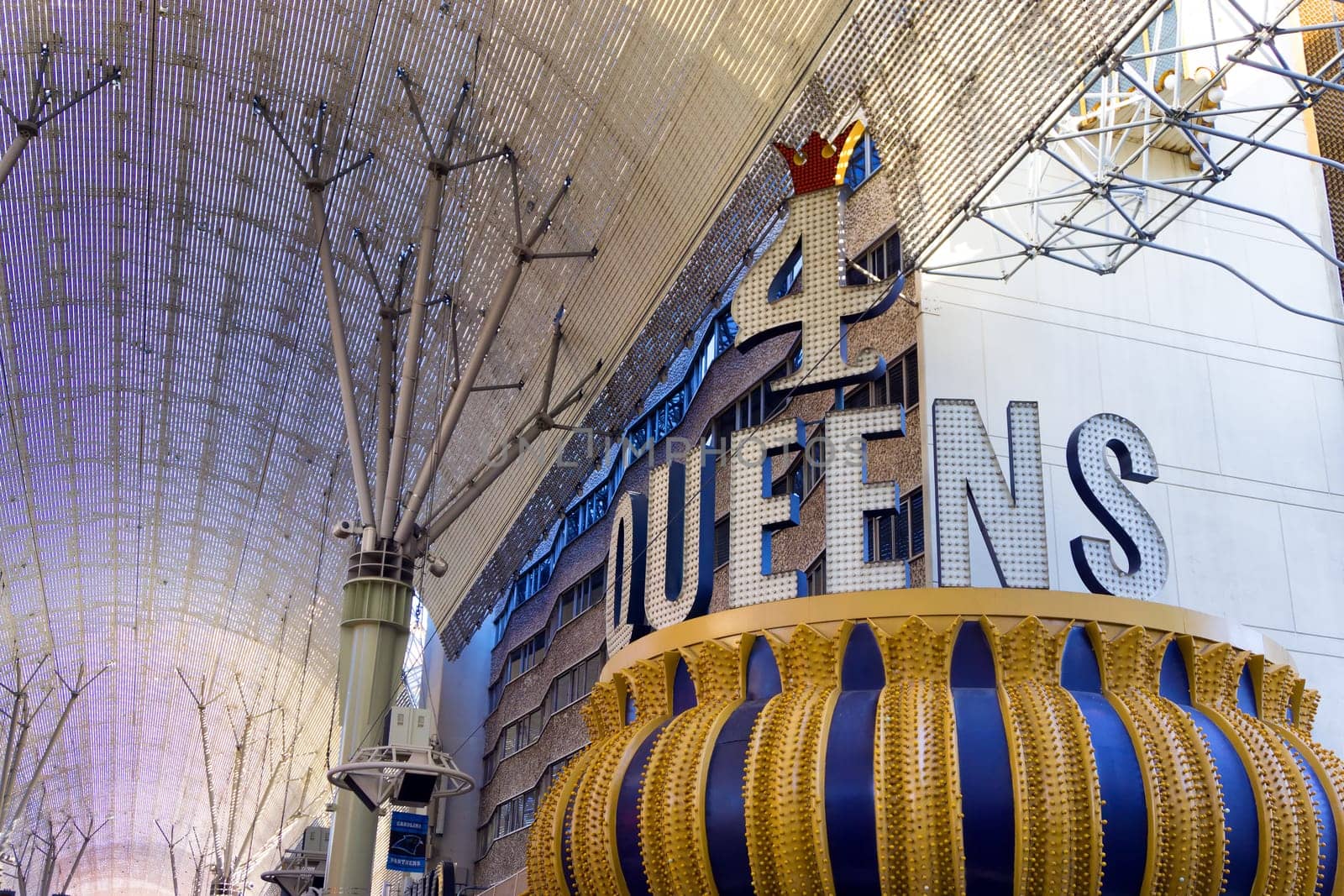 LAS VEGAS - SEPTEMBER 17: Exterior of 4 Queens casino in downtown Las Vegas on September 17, 2015