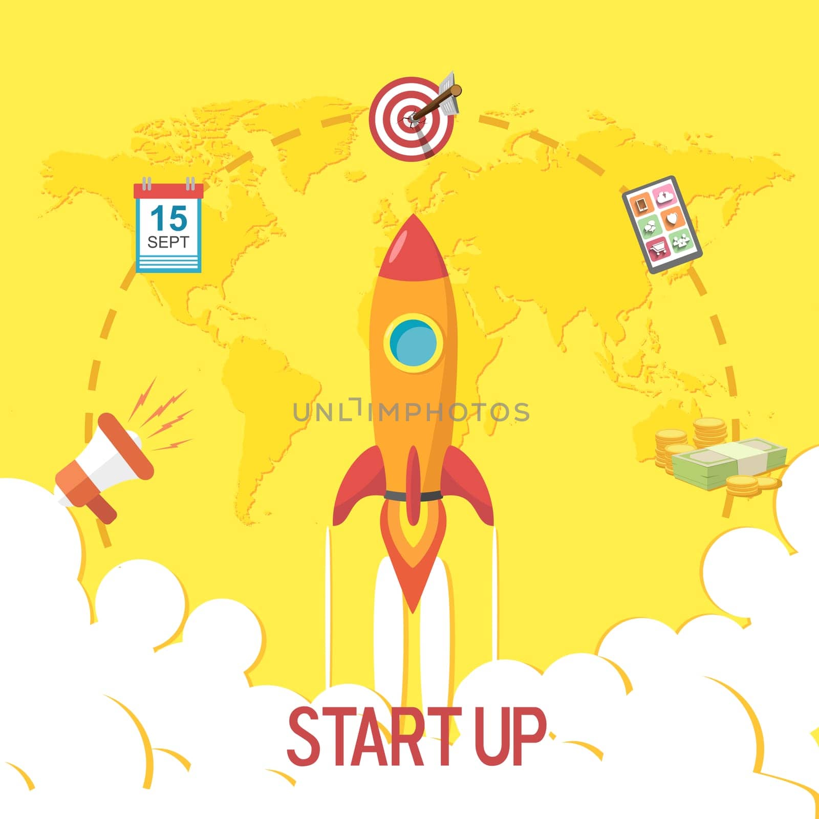 Vector flat design of a handshake partnership concept