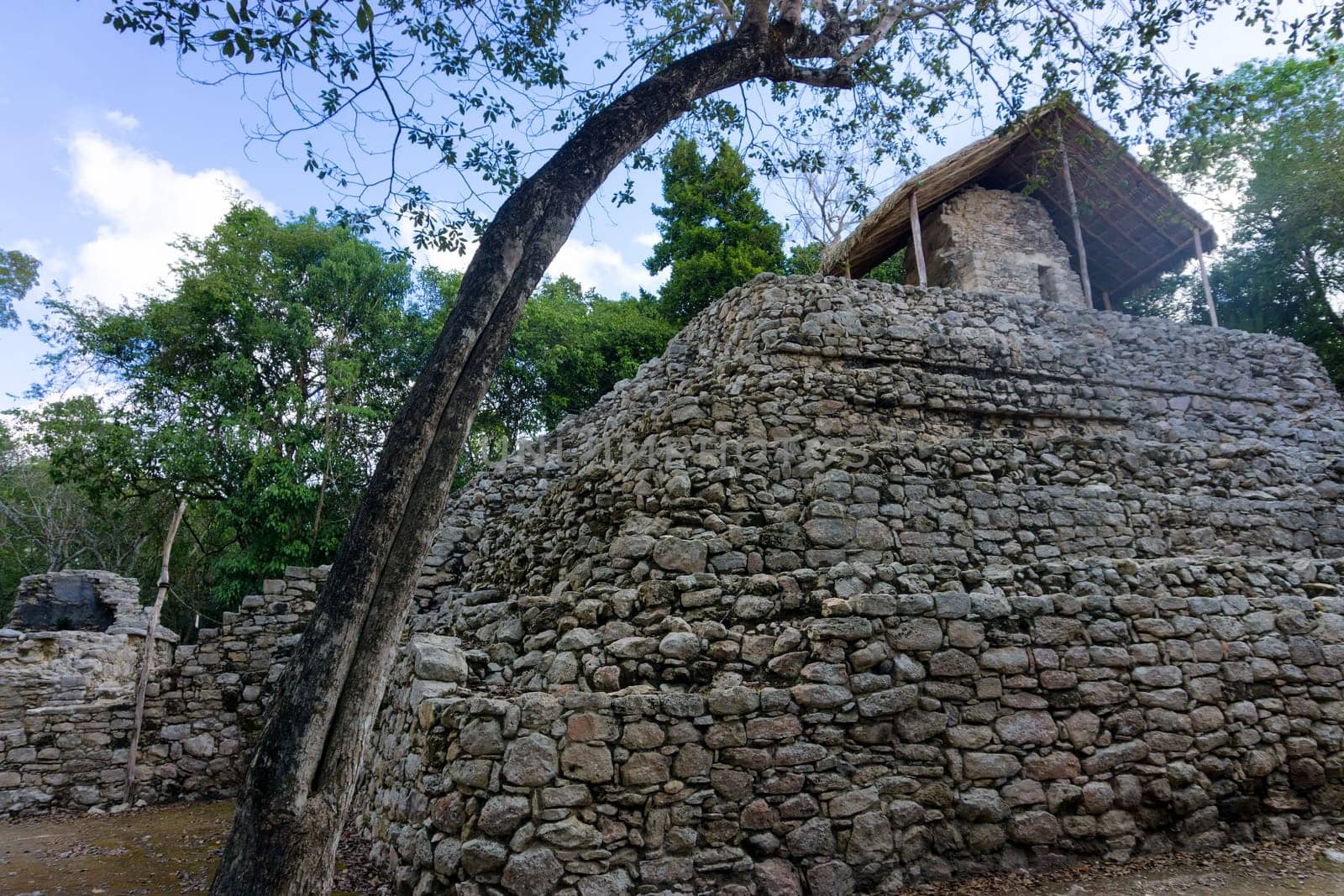 Ancient Mayan temple known as Temple of the Paintings in Coba, Mexico