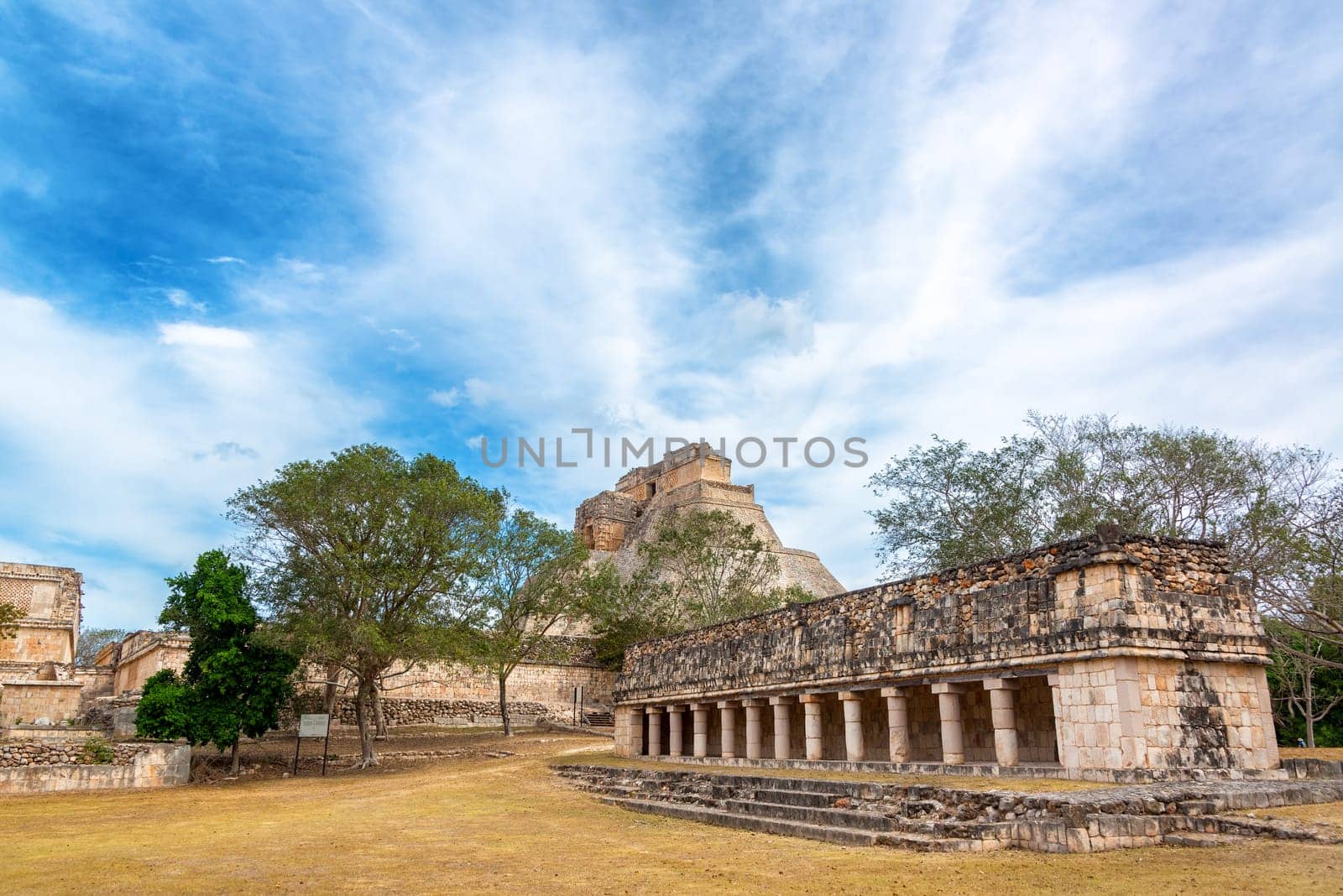 Mayan ruins of Uxmal on the Yucatan Peninsula near Merida, Mexico
