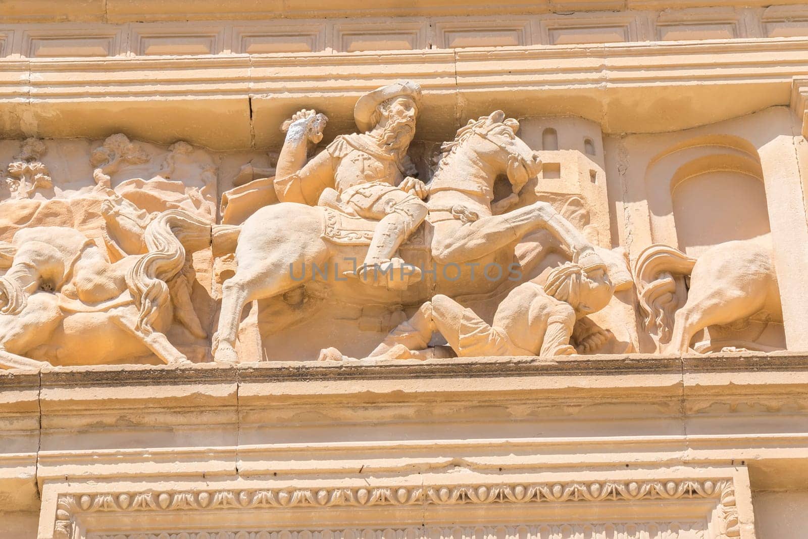 Details of the facade of theHospital de Santiago, Ubeda, Jaen, Spain
