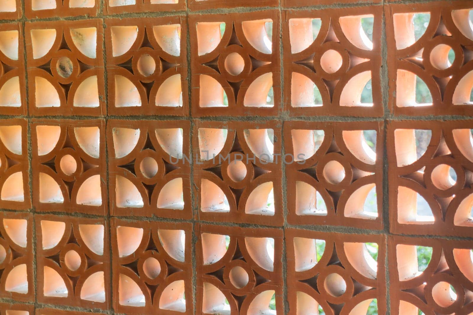 Brickwork Lattice Wall Home Interior, stock photo