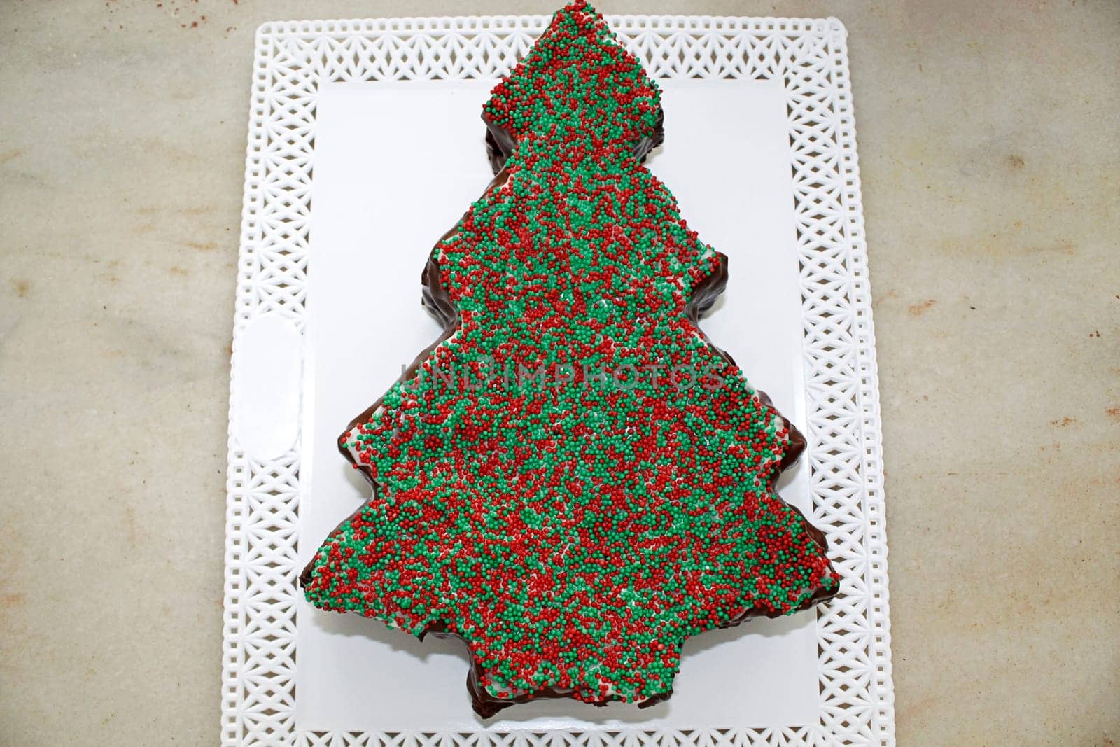 christmas chocolate mousse panettone tree format