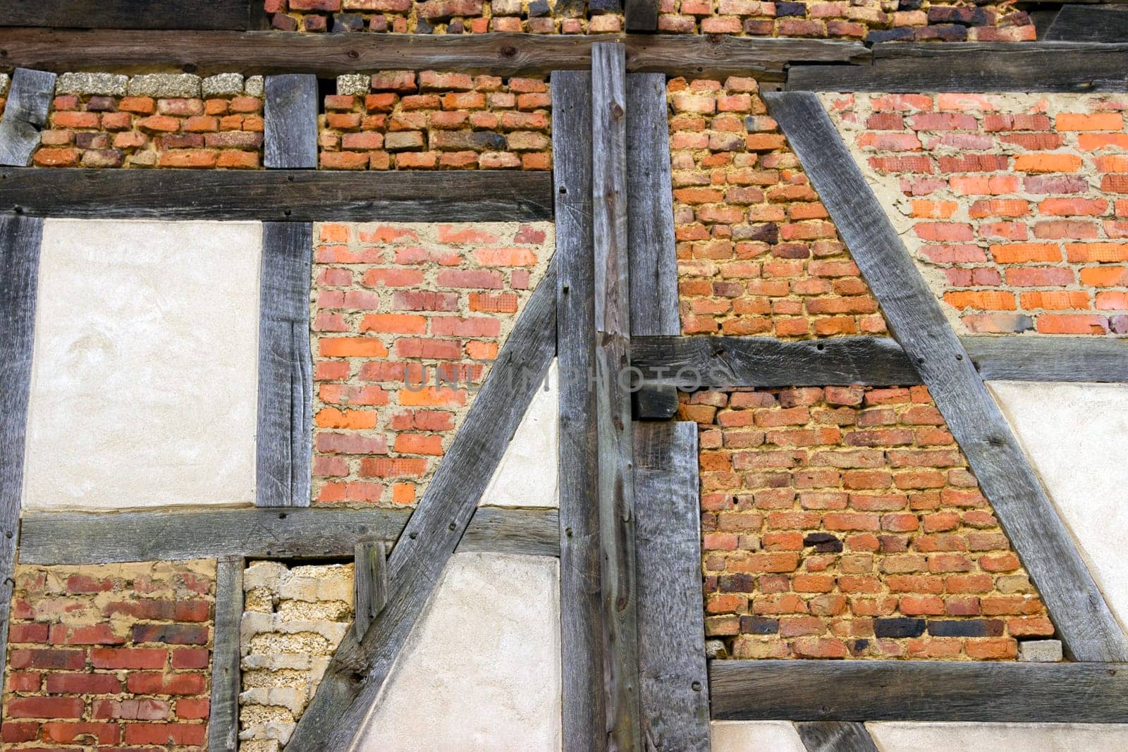 Historical half-timbered construction in detail - in Hesse,Germany