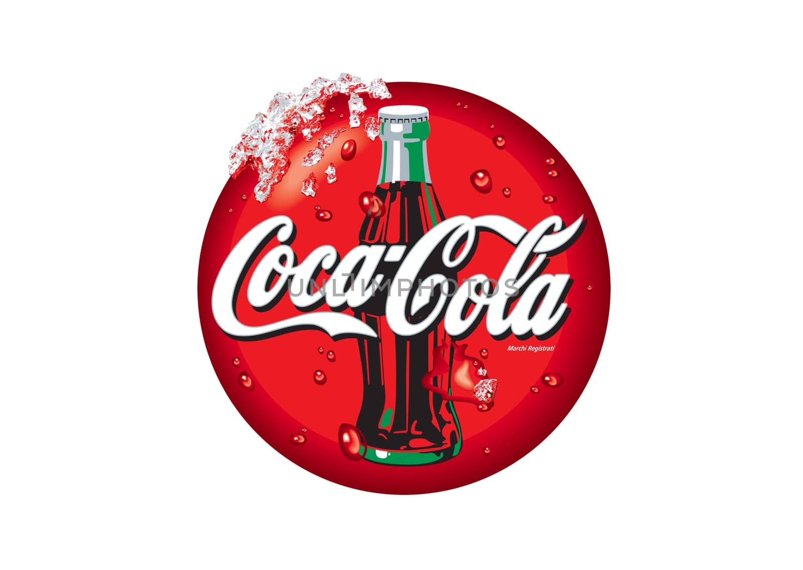 coca-ccola  logo illustration  ice