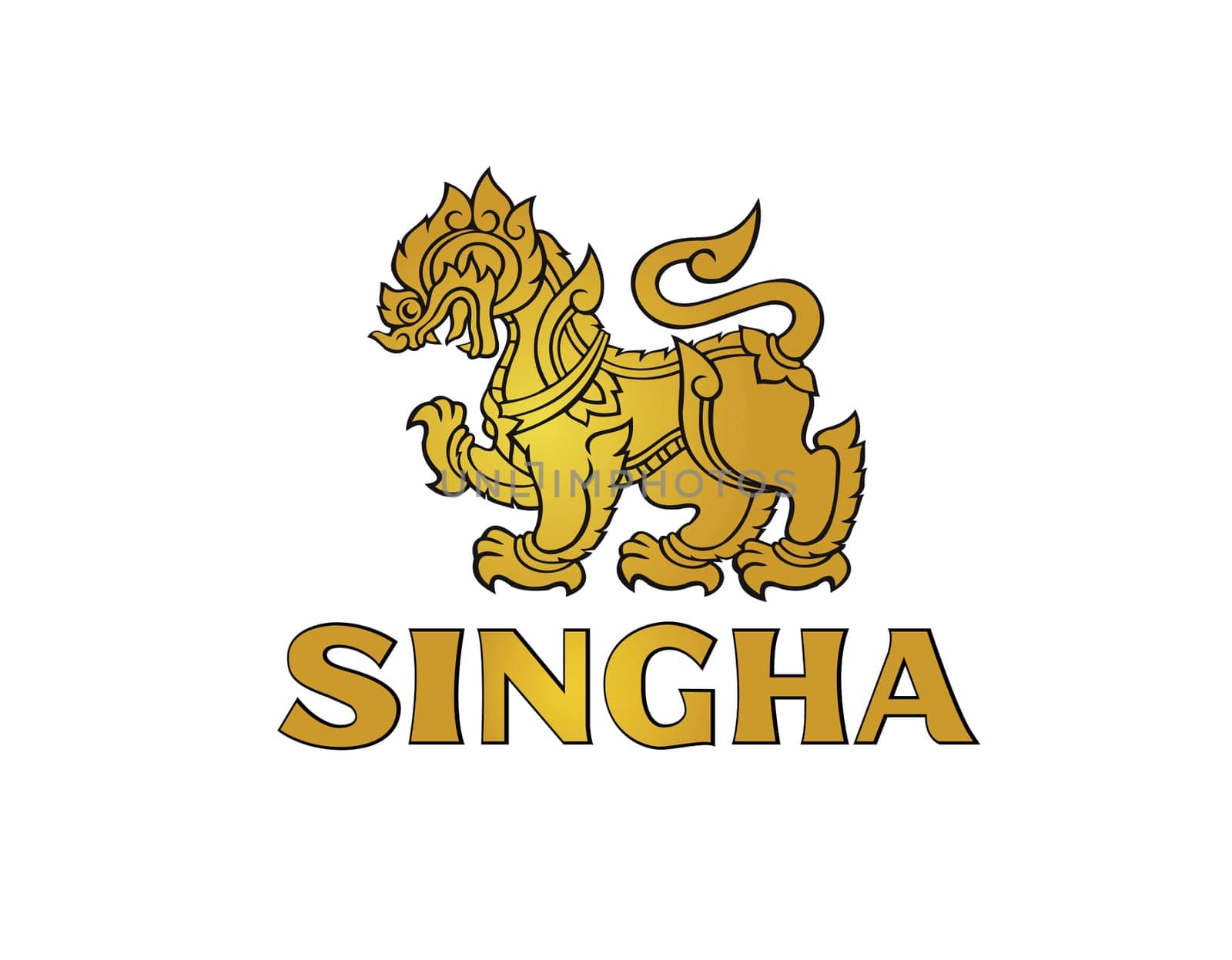 singha beer illustration Thailand