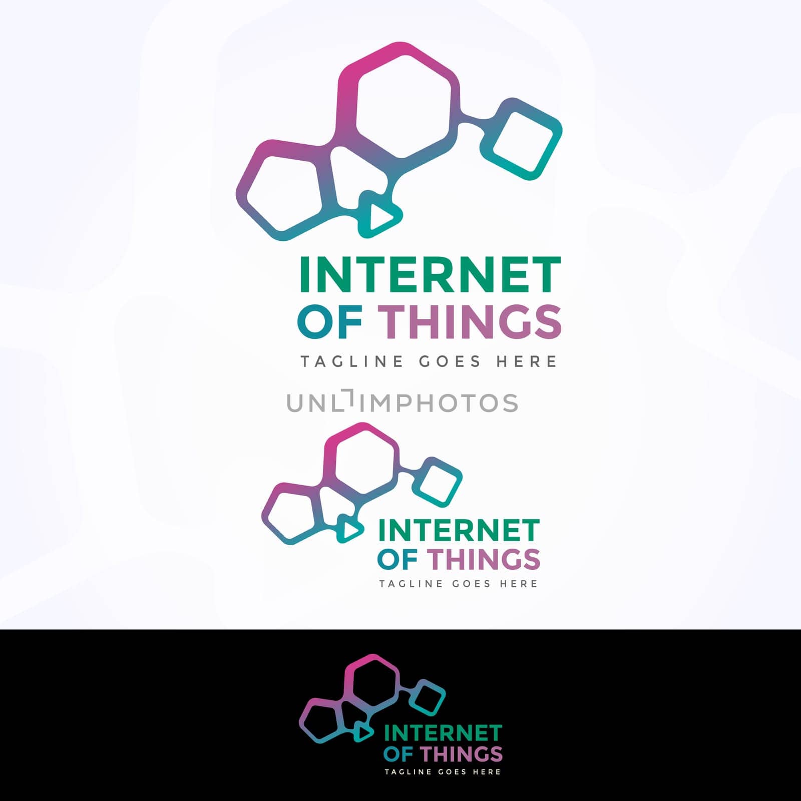 Internet Of Things Logotype and Tagline. Vector template.