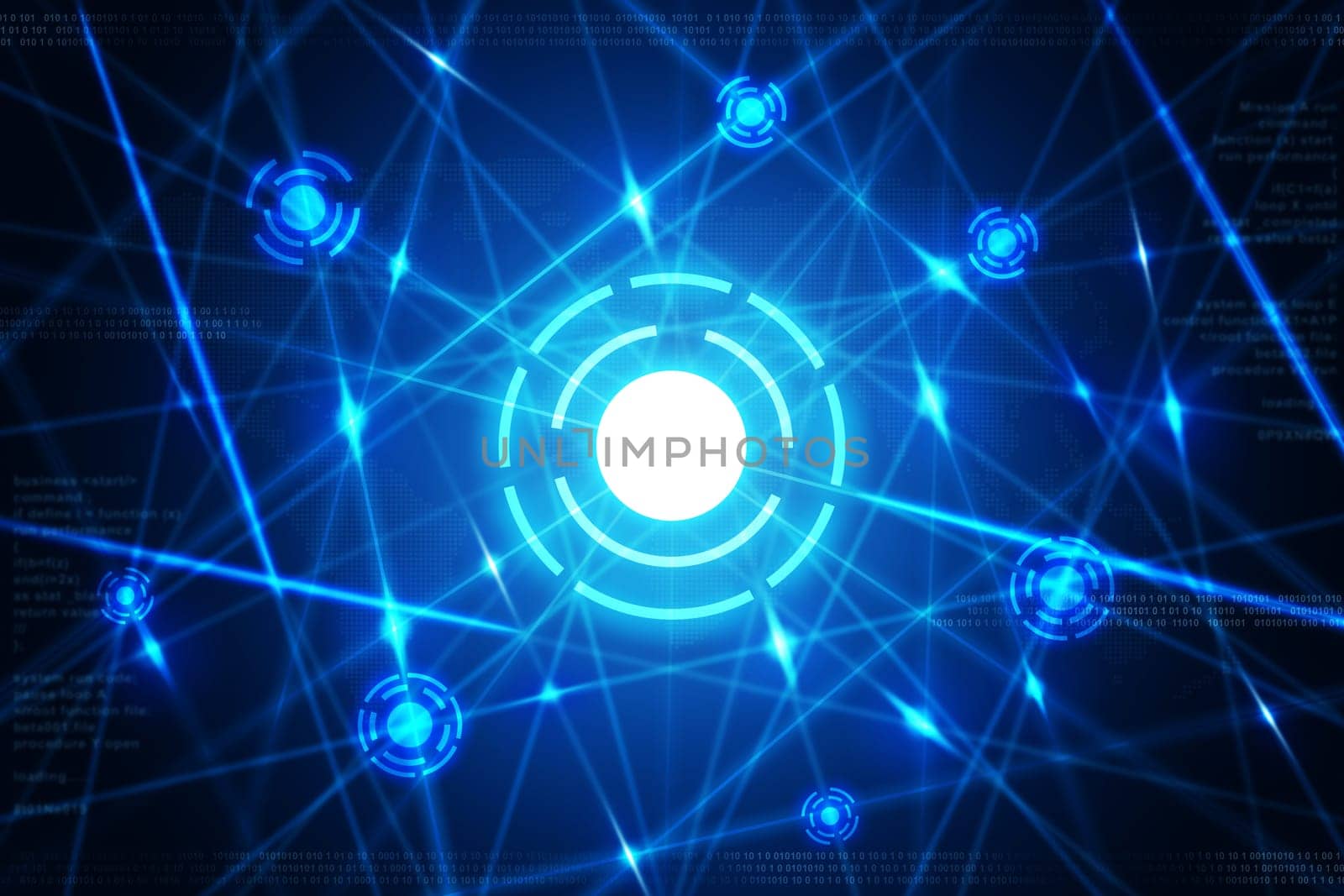 blue abstract futuristic digital business networking technology background