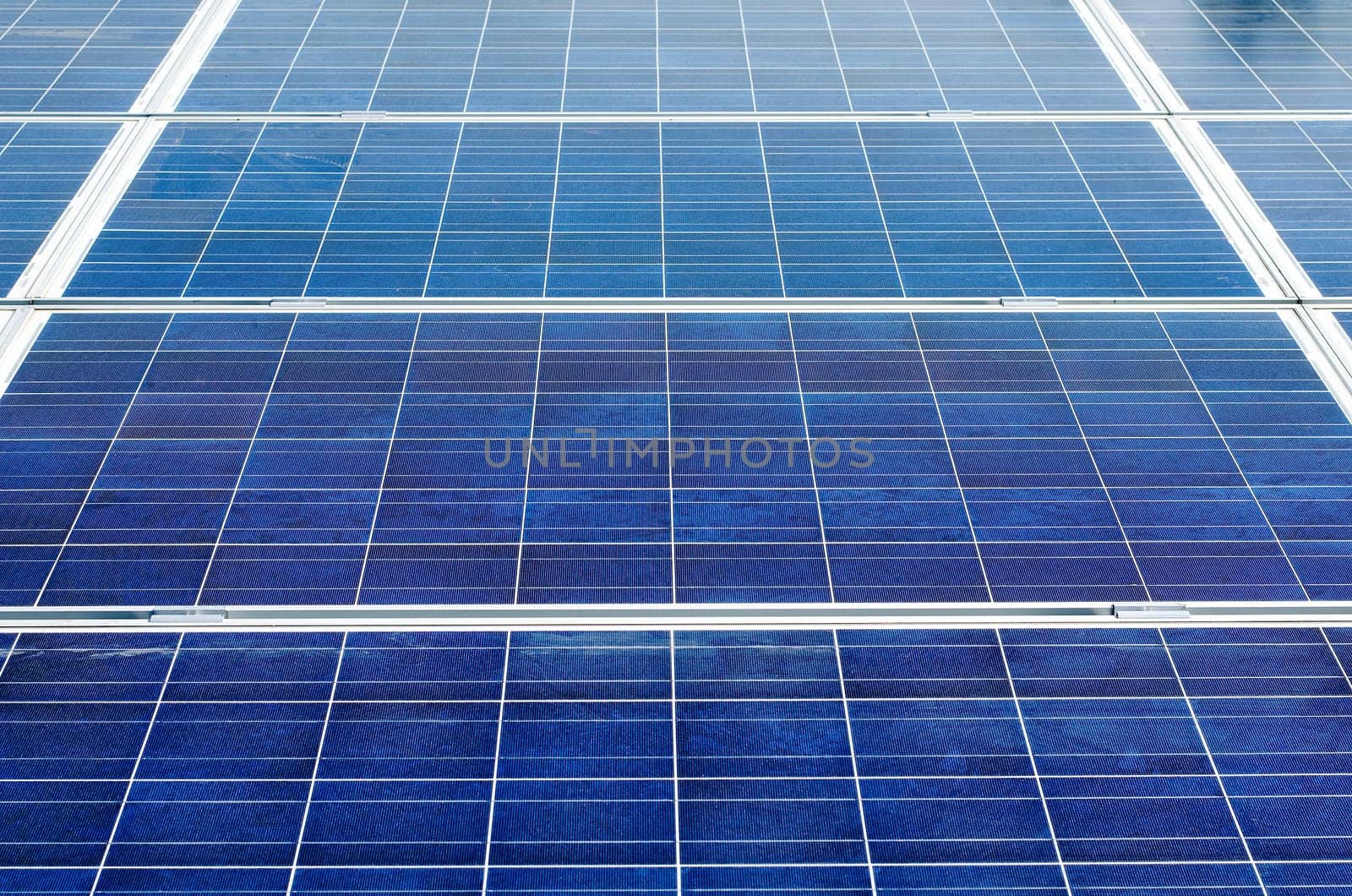 Closeup of solar panels