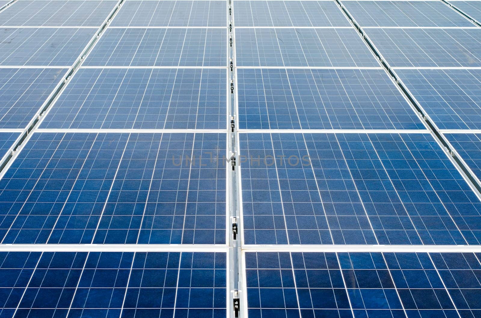 Closeup of solar panels