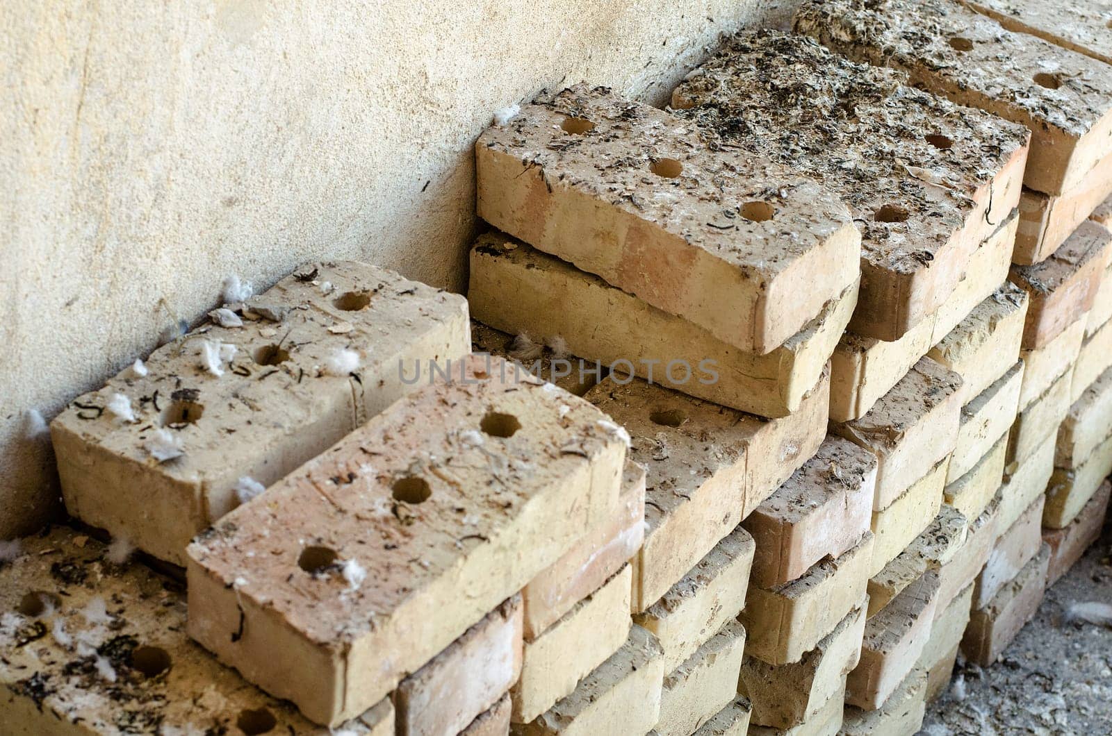 Pile of old bricks