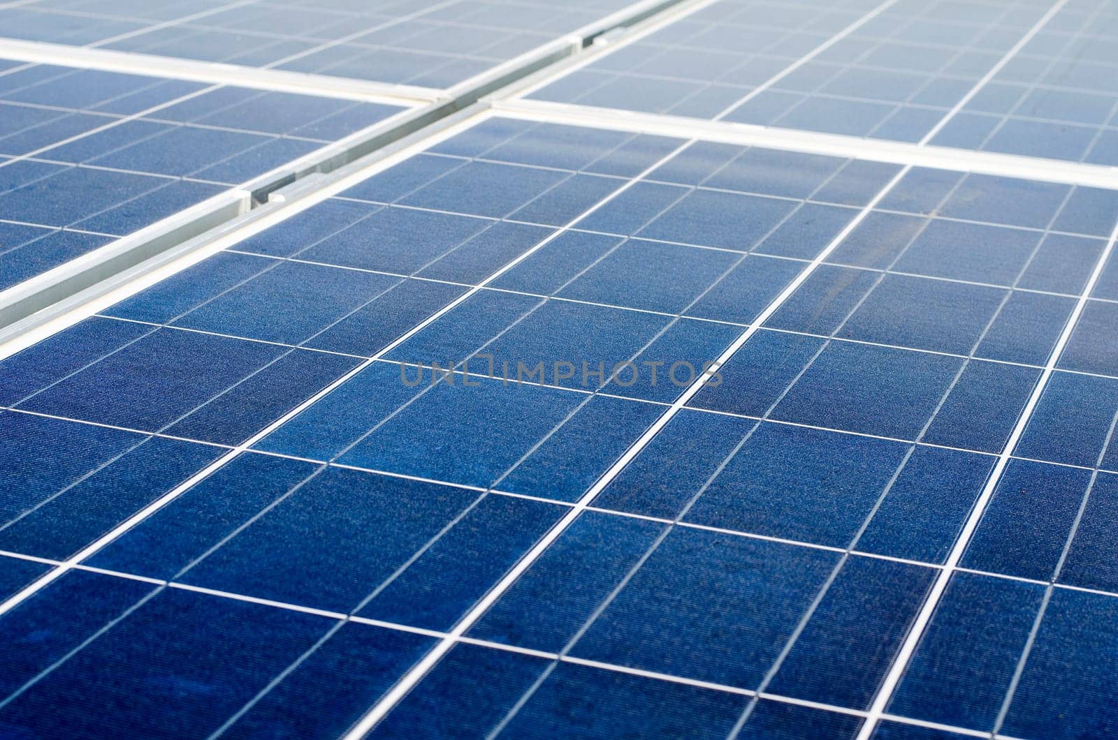 Closeup of solar panels and polycrystalline photovoltaic cells