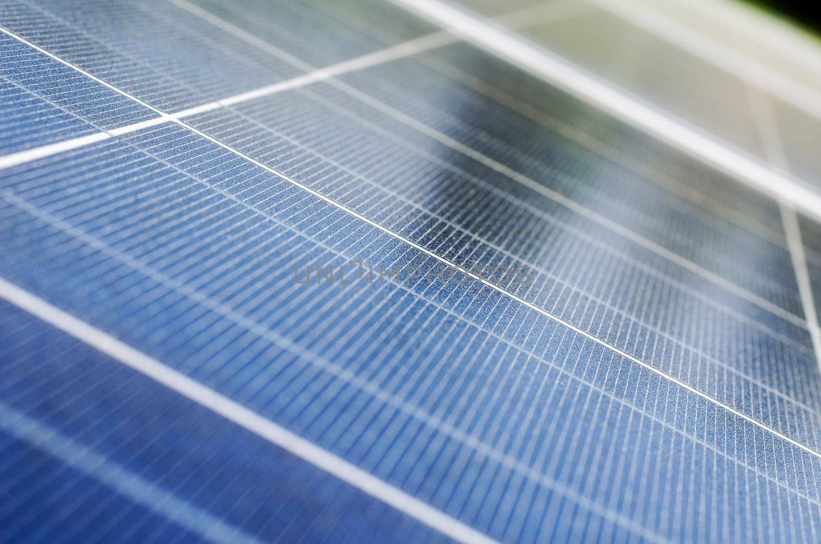 Closeup of solar panel and polycrystalline photovoltaic cells