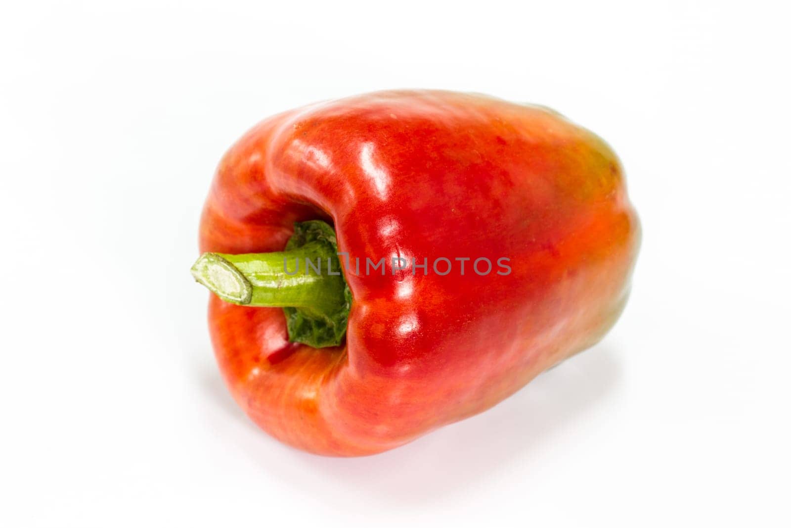colored peppers over white background, Fresh vegetables sweet Peppers or Bell peppers
