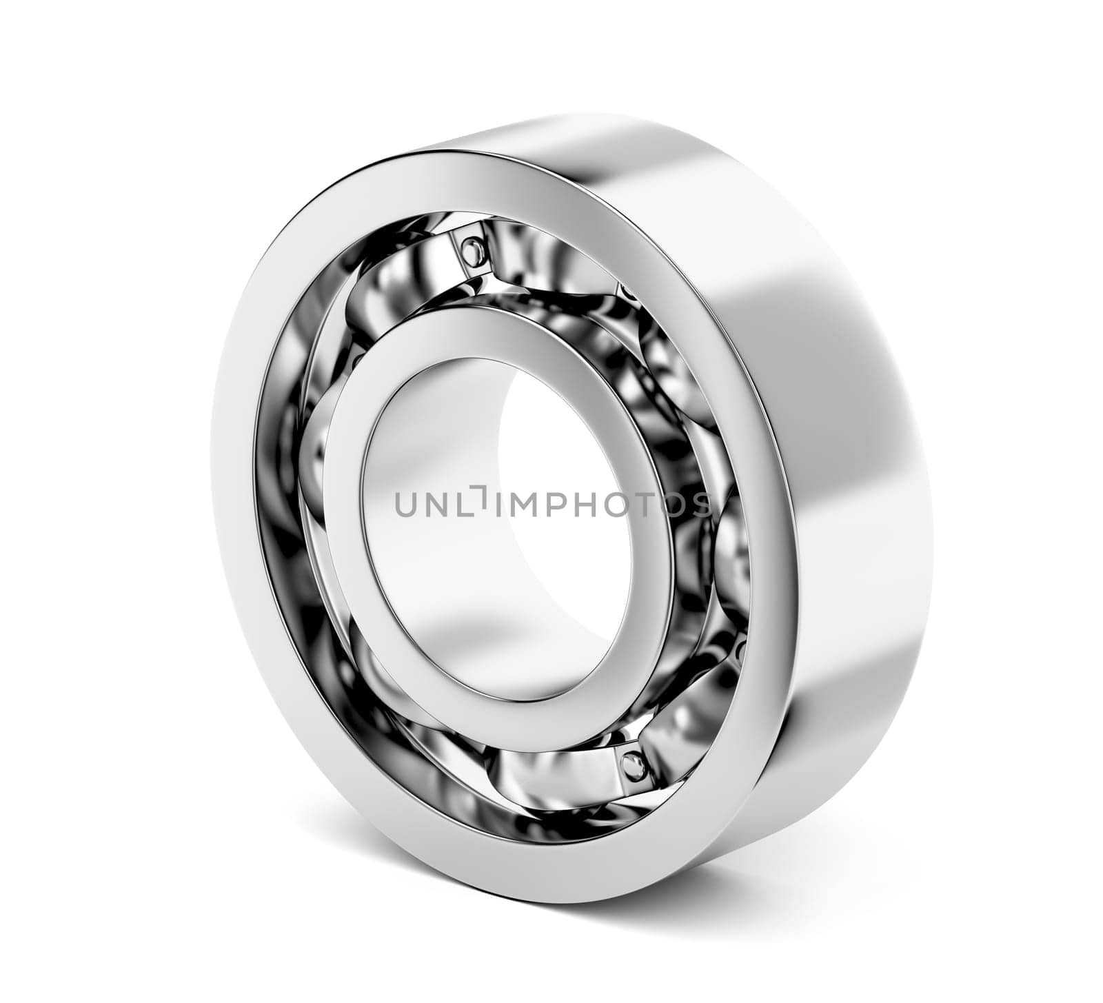 Ball bearing on white background