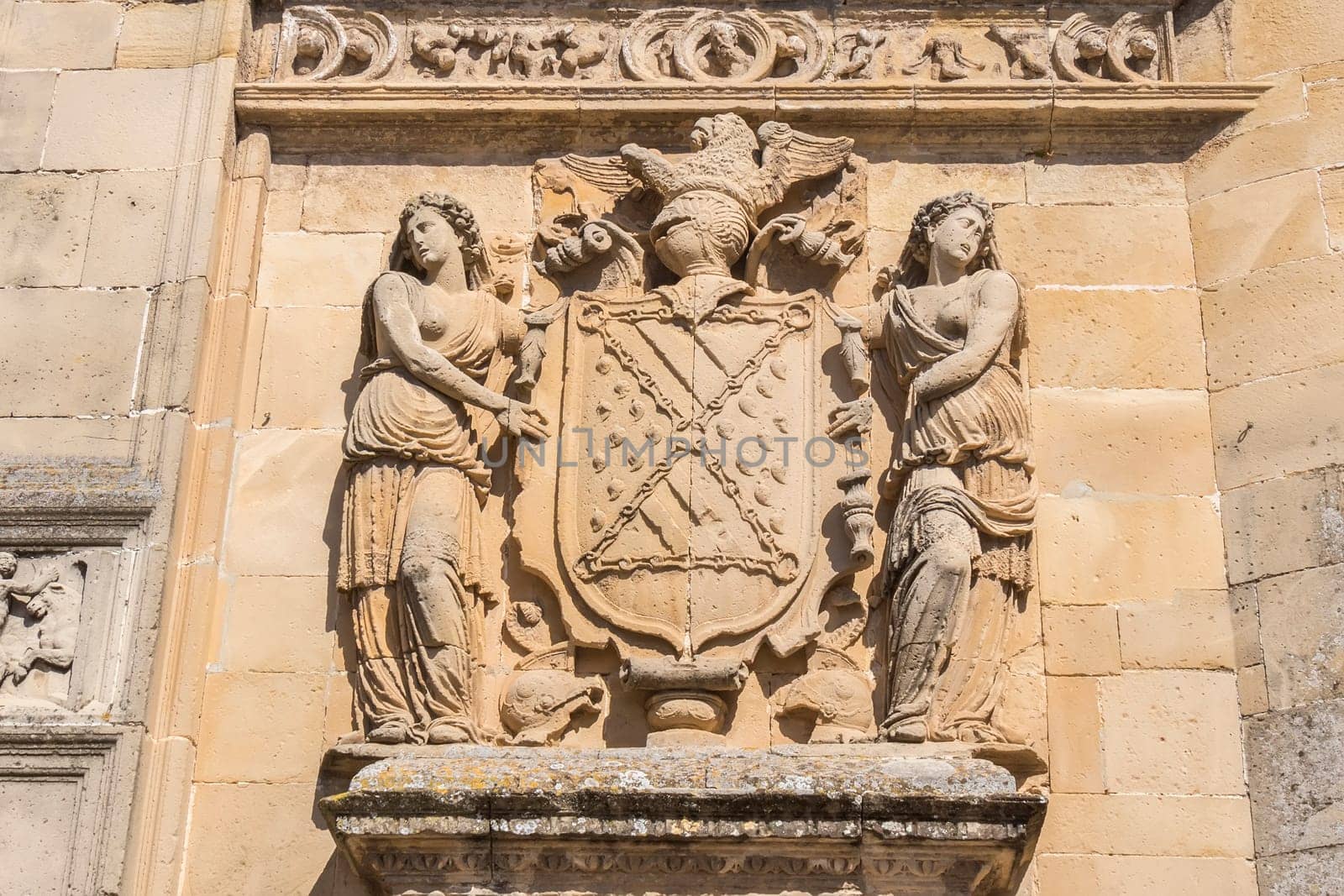 Savior Chapel (El Salvador) detail facade, Ubeda, Jaen, Spain