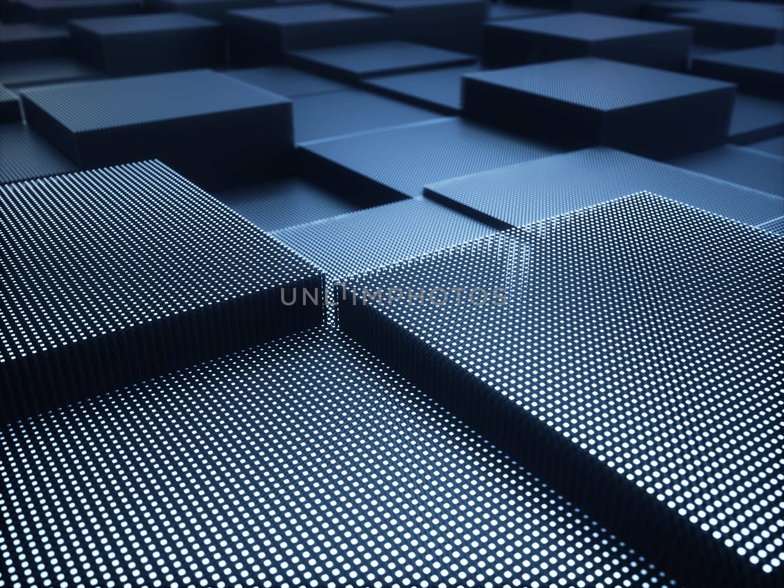 3D illustration. Abstract background of metallic structure.
