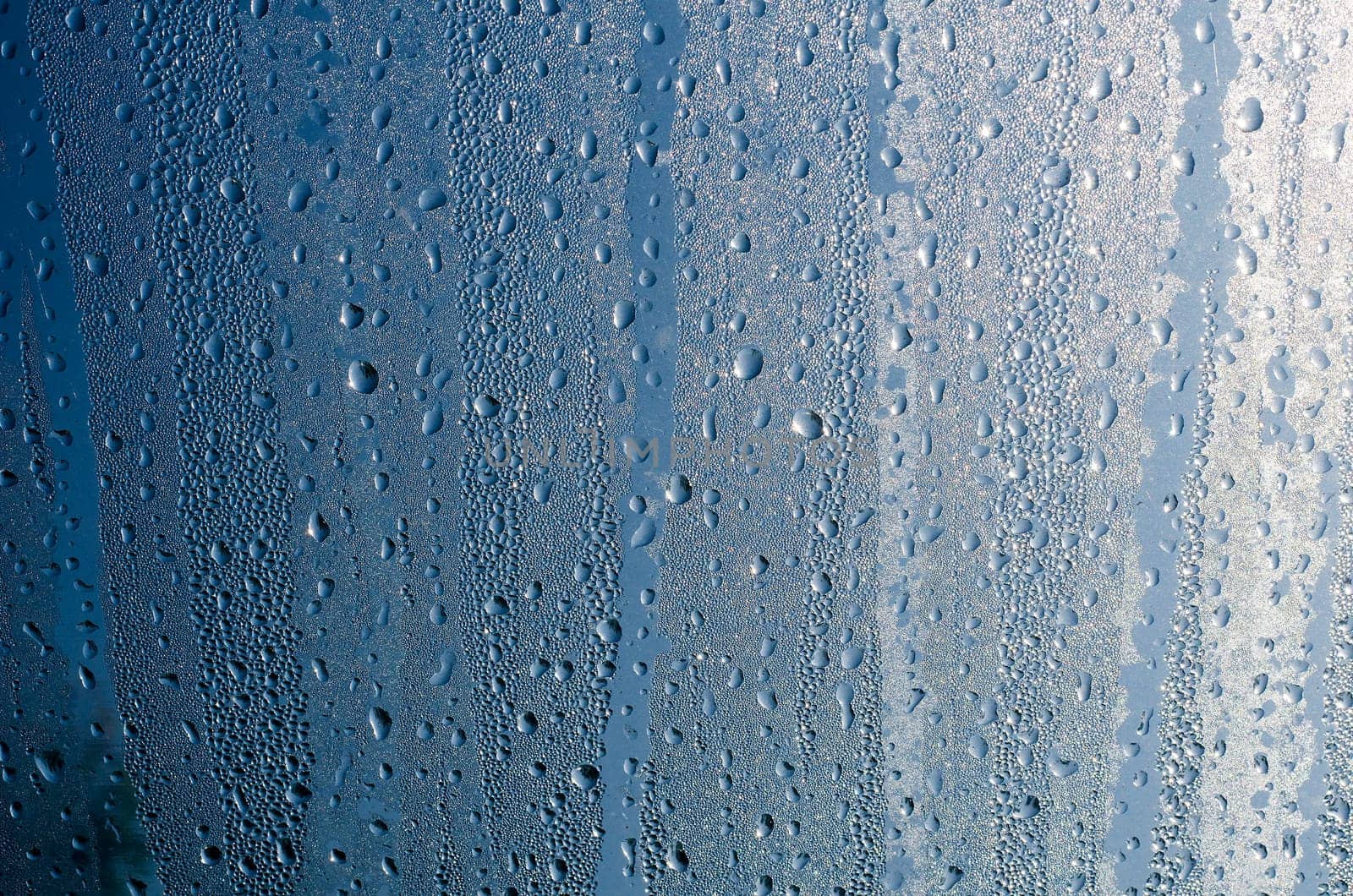 Drops of water on glass