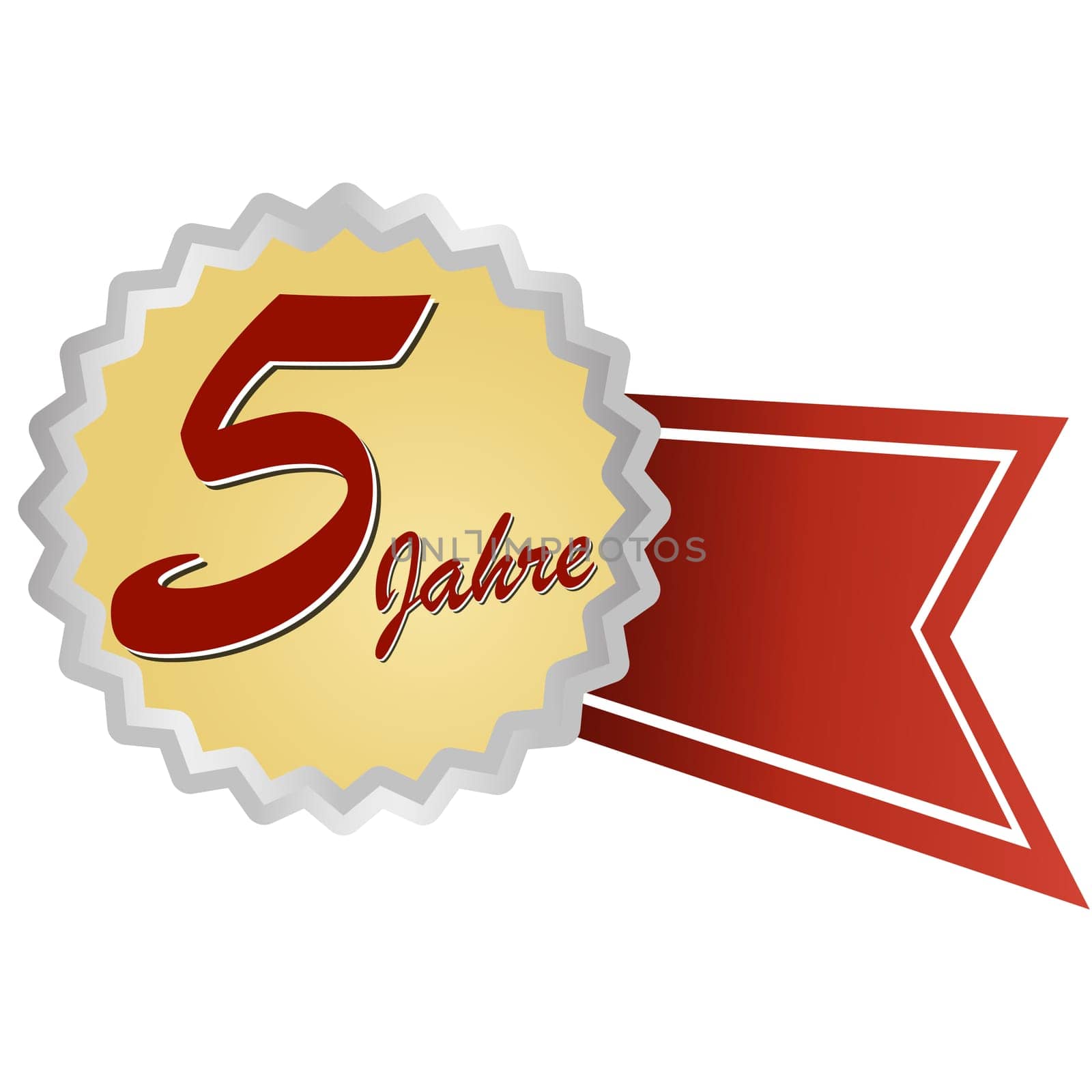 Jubilee button german anniversary 5 years
