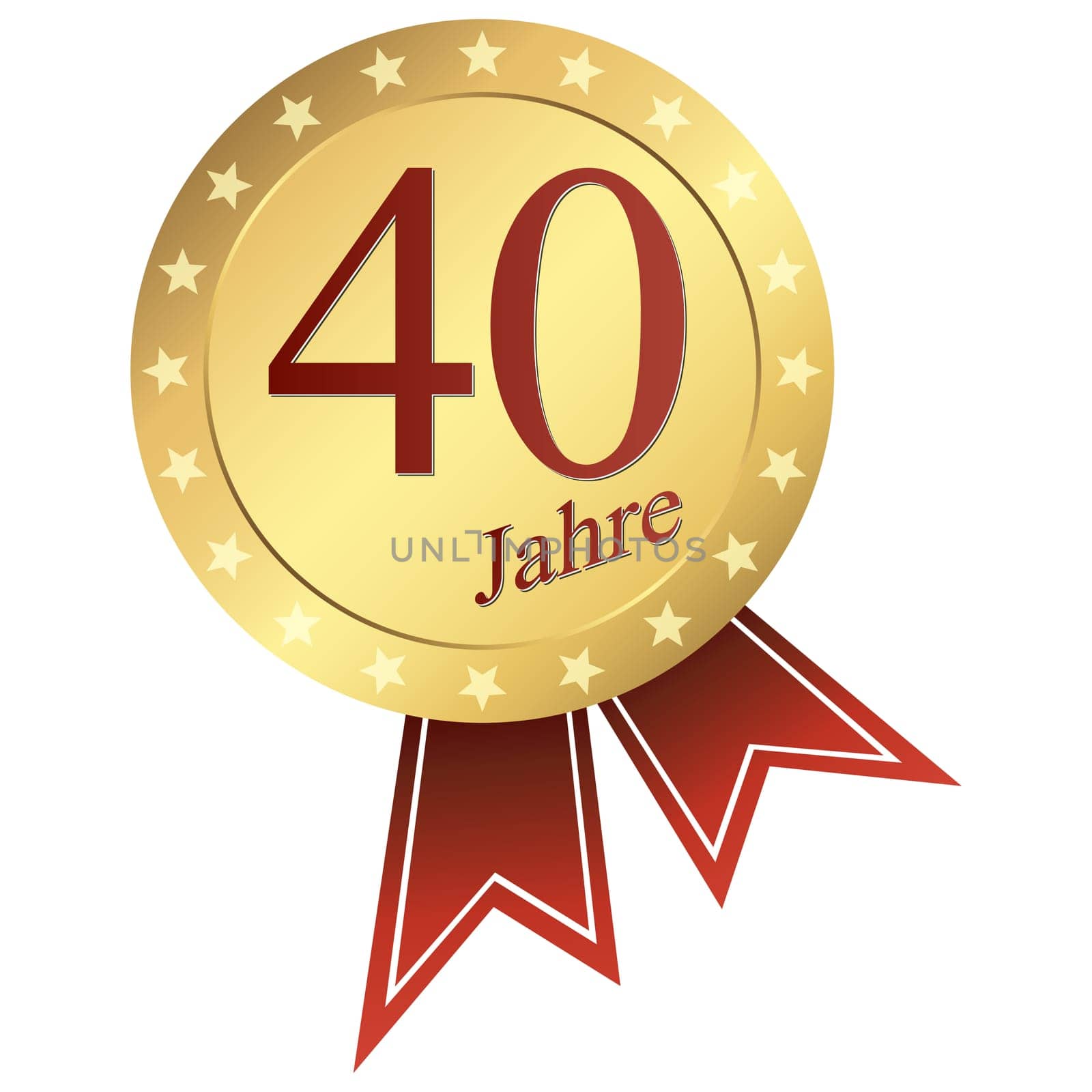 gold jubilee button german - 40 years