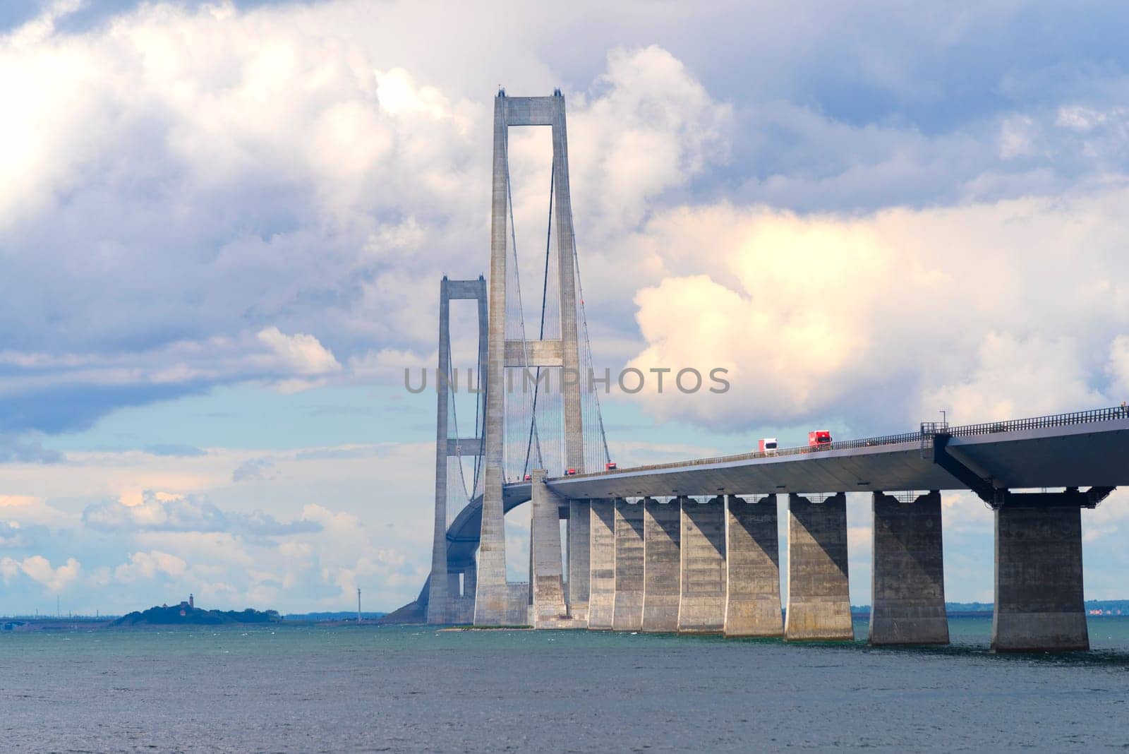 The great belt bridge in denmark, connecting Zealand with Funen
