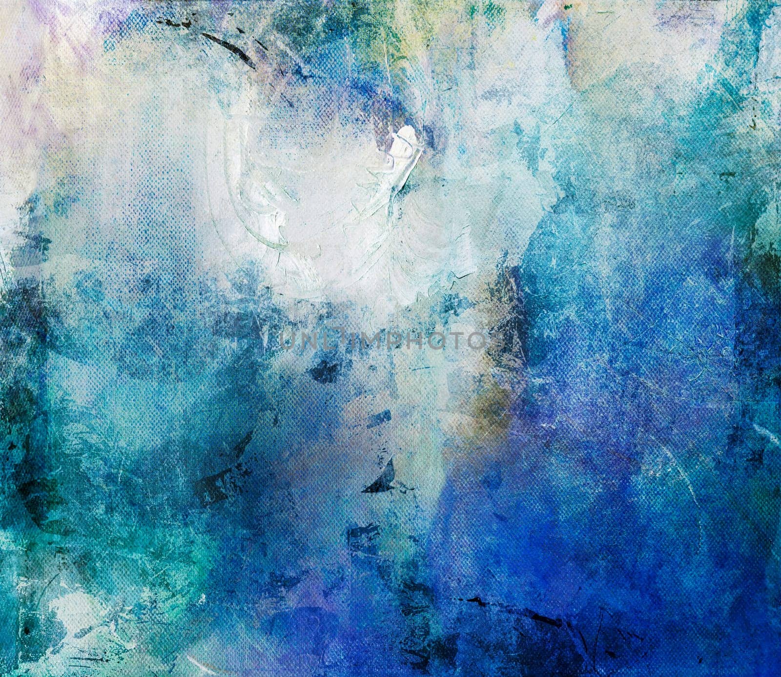 cyan-blue and ultramarine textures in different brightness,saturation combined on canvas structure