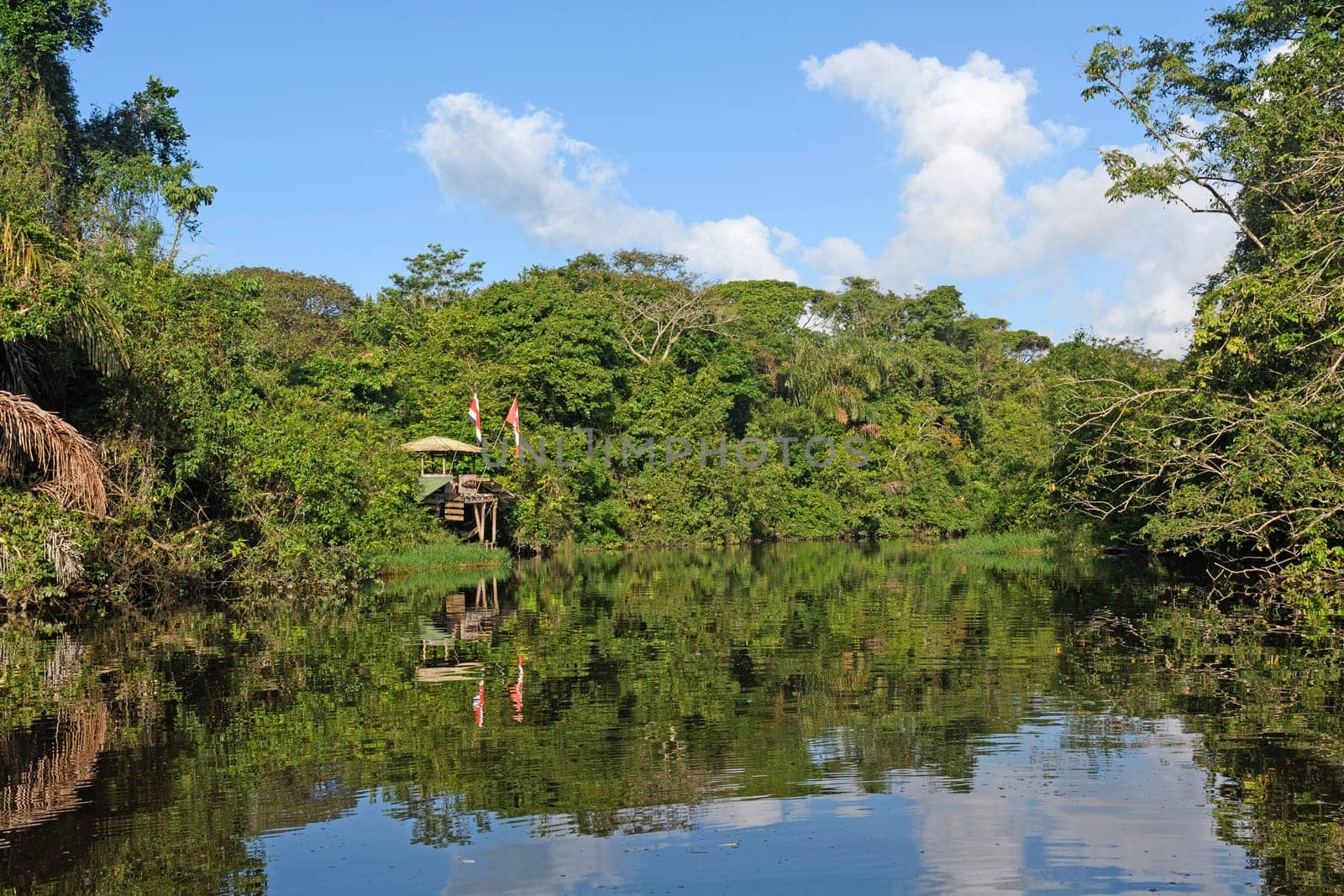 Remote Research Station in the Rain Forest on Tortuguero National Park in Costa Rica