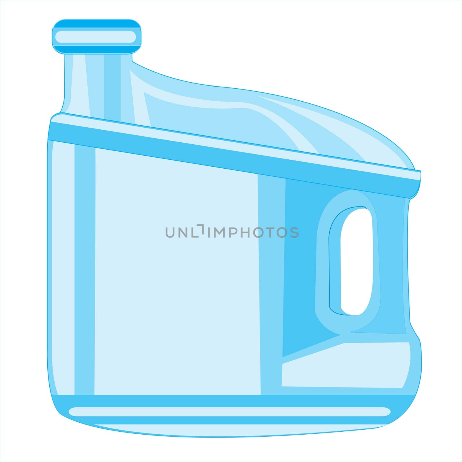 Plastic capacity on white background is insulated