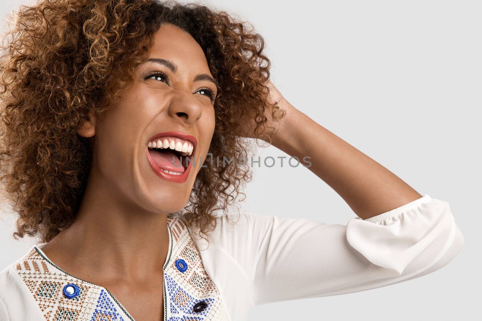 Portrait of a beautifuk African American woman laughing