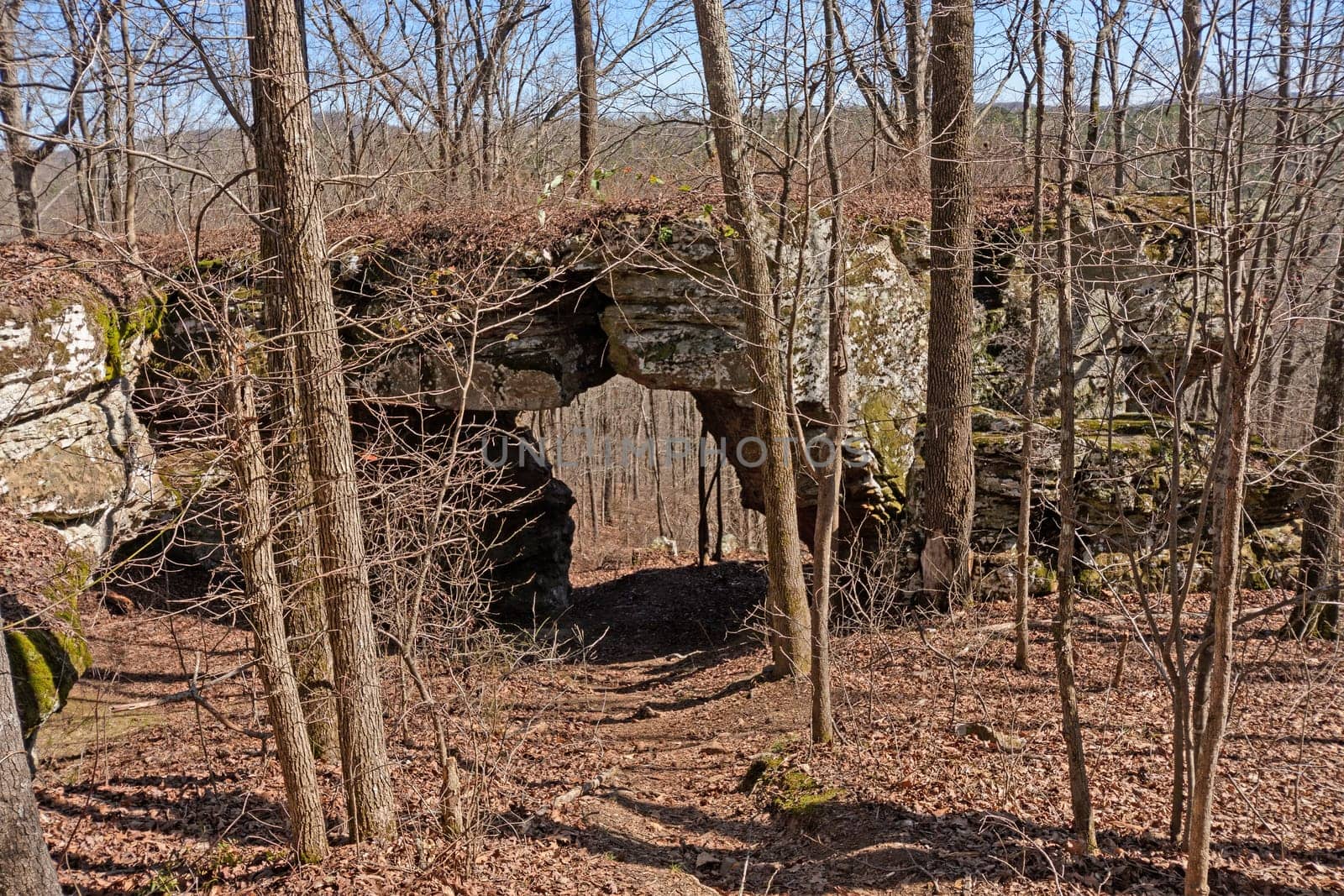 Rock Bridge in the Forest in Ozark National Forest in Arkansas