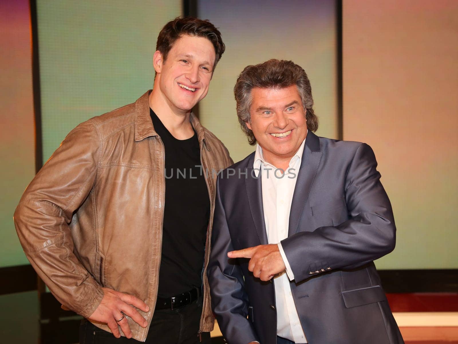 Matthias Steiner and Andy Borg during the MDR Mother's Day Show with Stefanie Hertel - Broadcast on May 13,2017