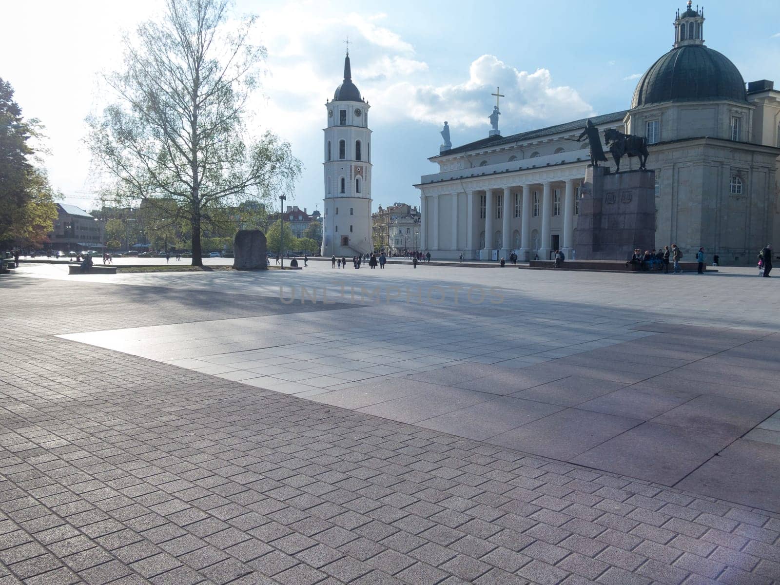 the cathedral in Vilnius on a big square
