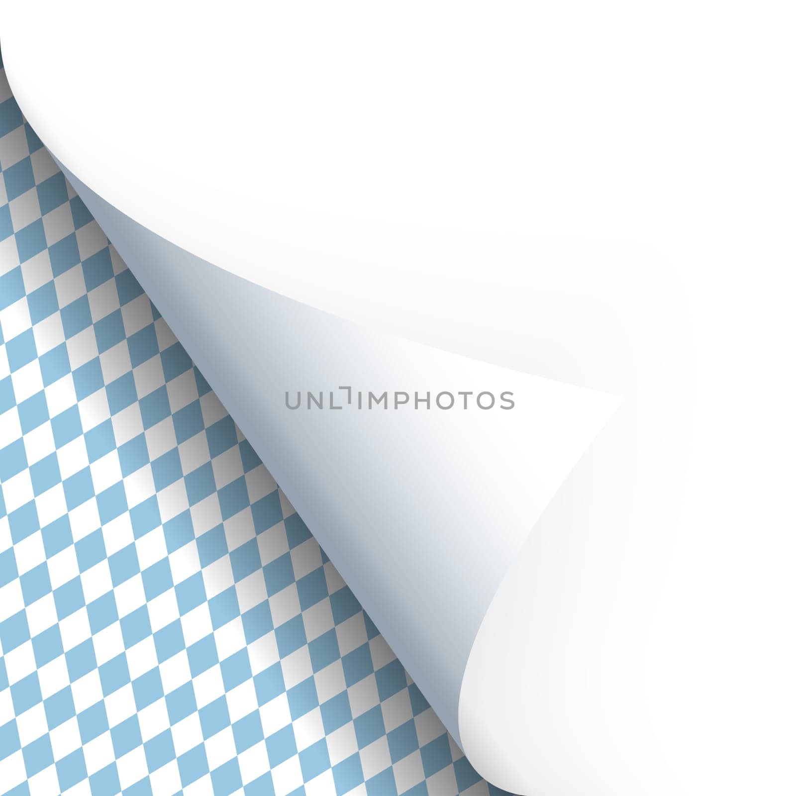Paper lower left corner with oktoberfest background