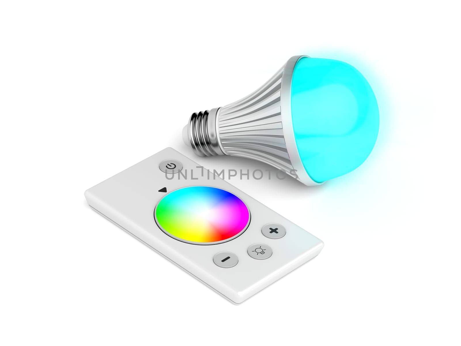Remote control and color changing LED light bulb