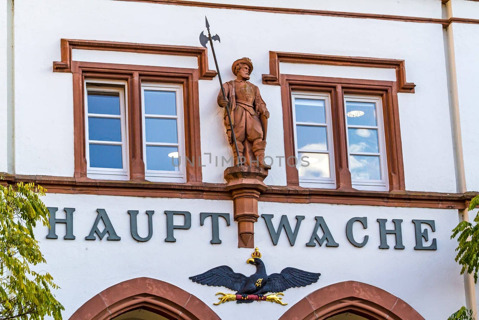 Facade of Wetzlarer Hauptwache in detail