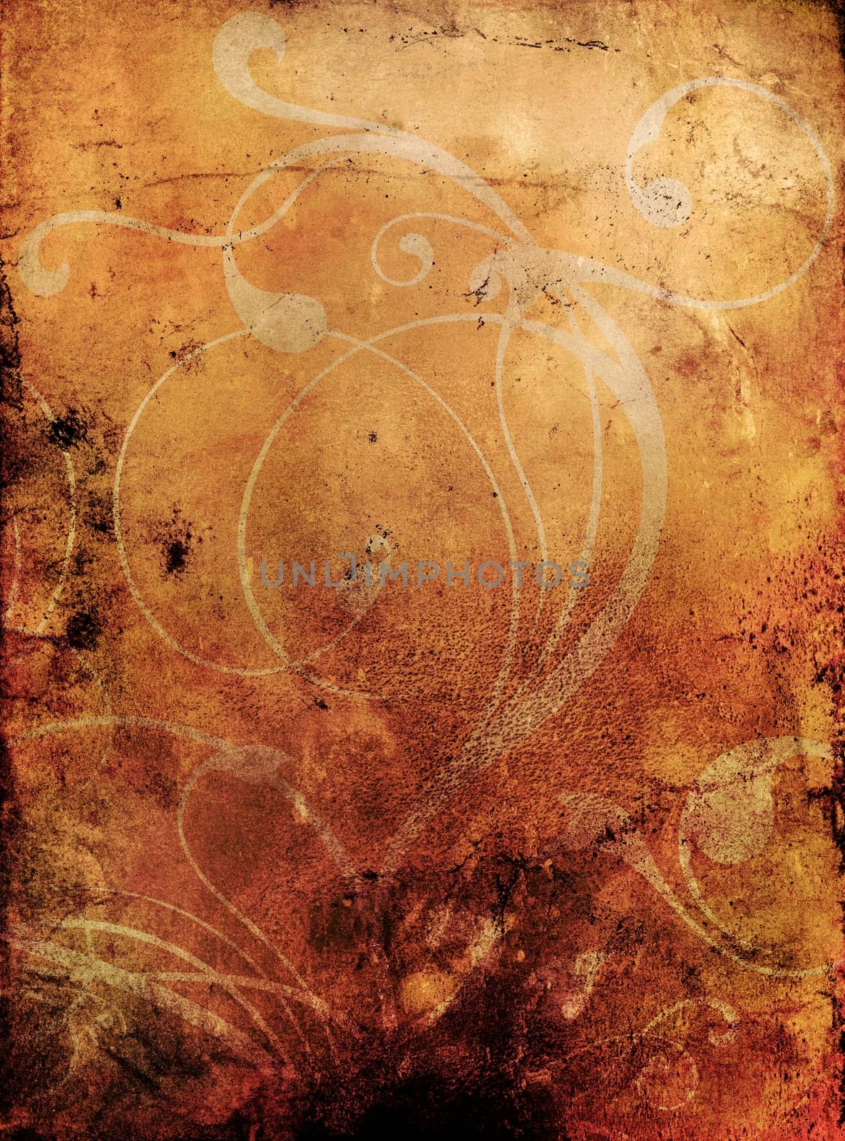 parchment ornament floral lure old portrait format