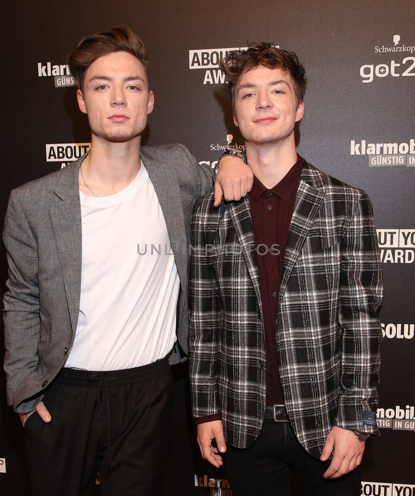 Heiko and Roman Lochmann,the Lochies ,. About You Awards in More ! Theater Hamburg .