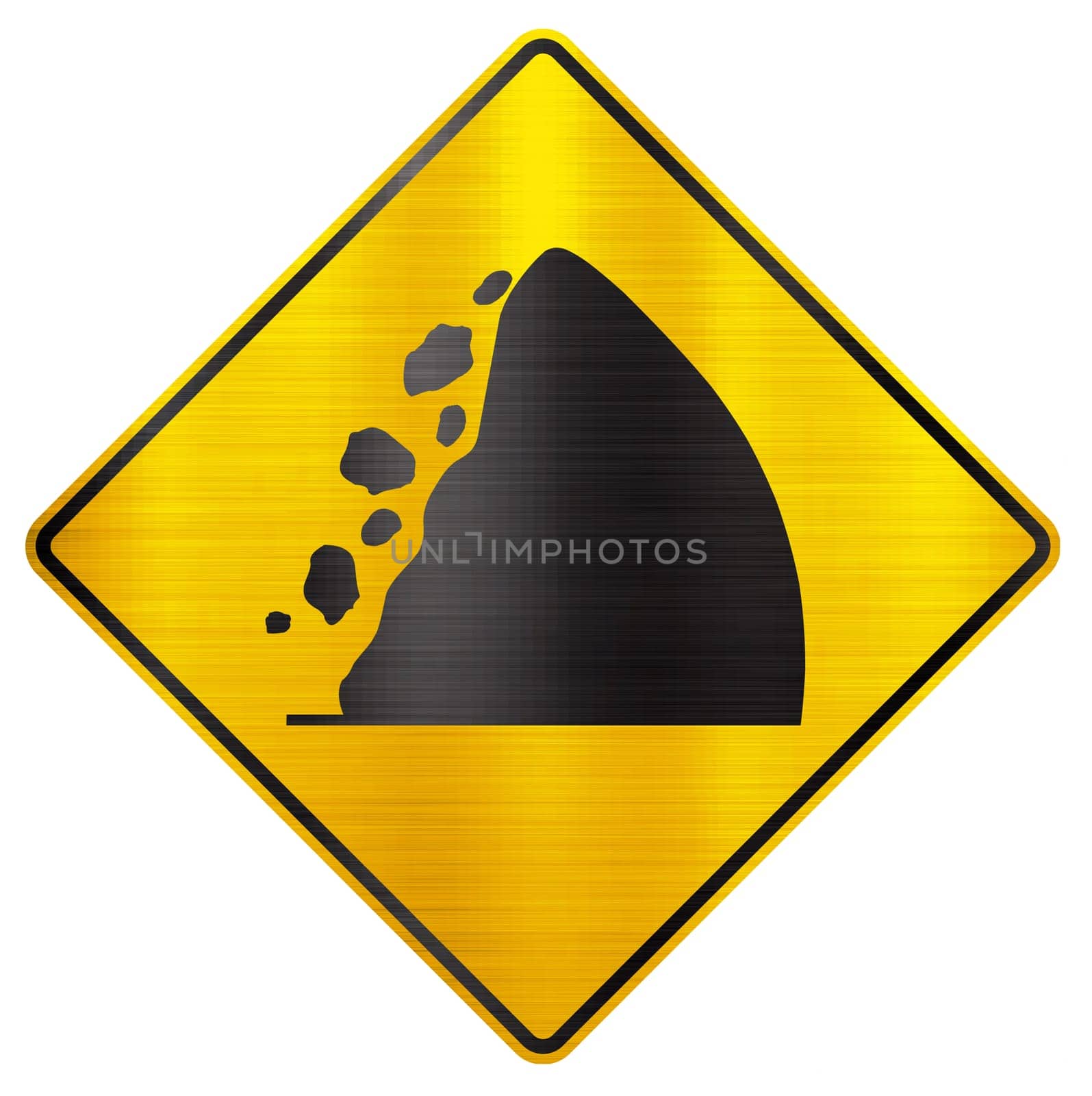 fallen rocks sign traffic
