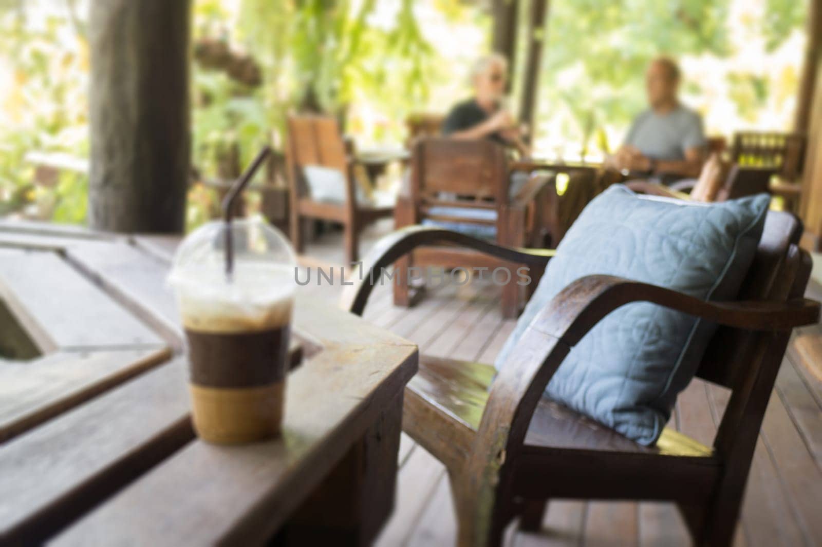 Iced Coffee With Milk Foam, stock photo
